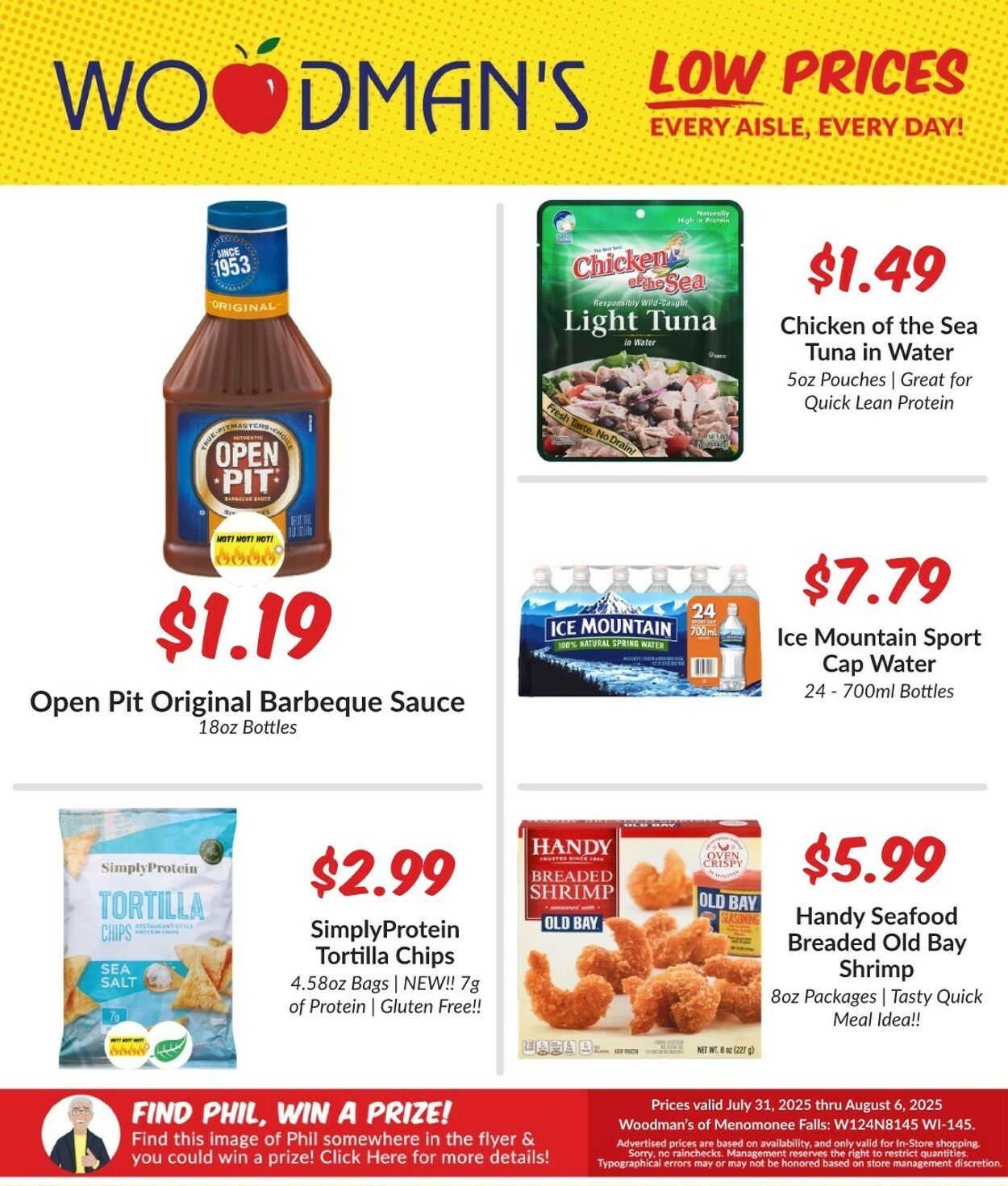 Weekly ad Woodman's Market 07/31/2025 - 08/06/2025