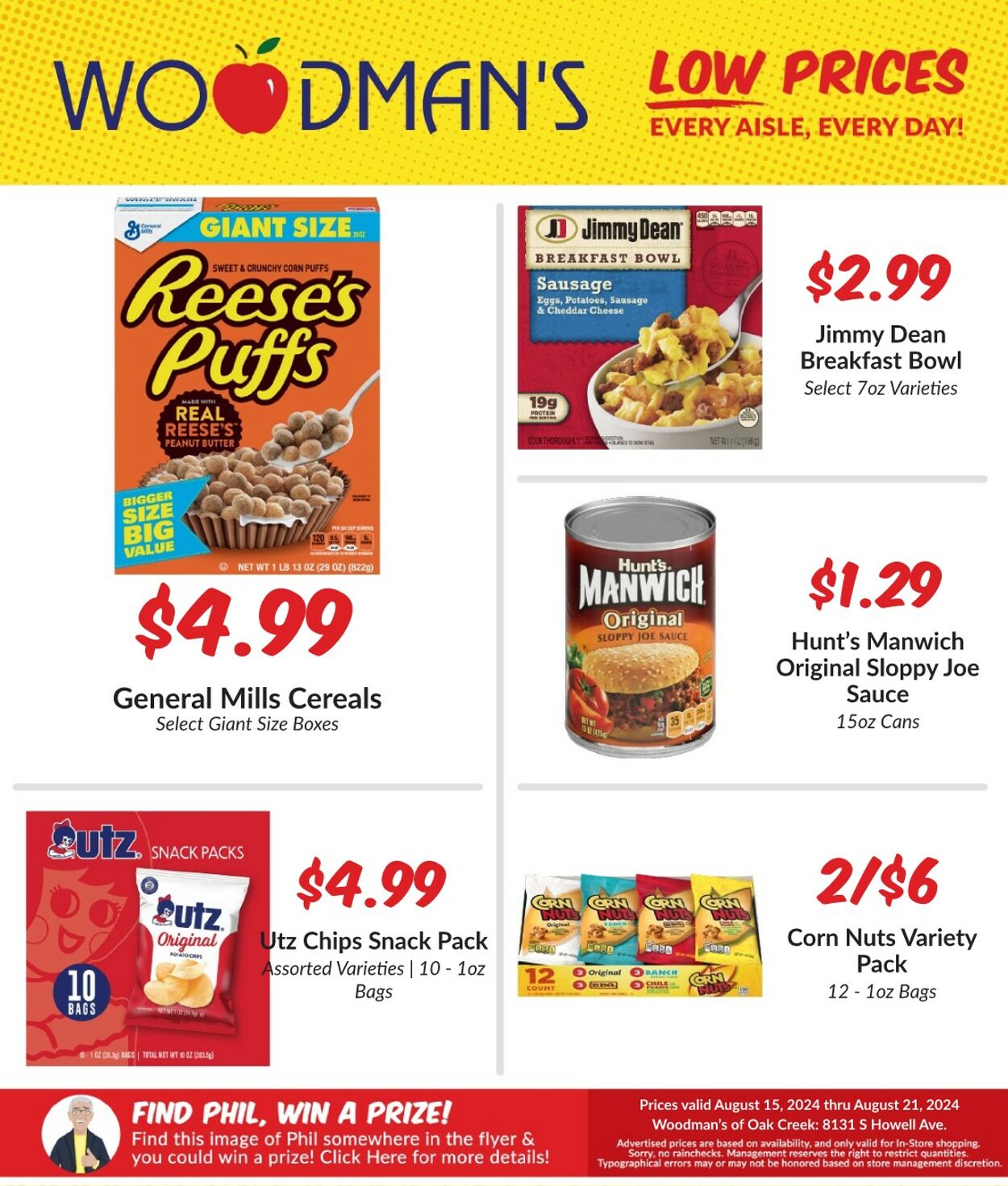 Weekly ad Woodman's Market 08/15/2024 - 08/21/2024