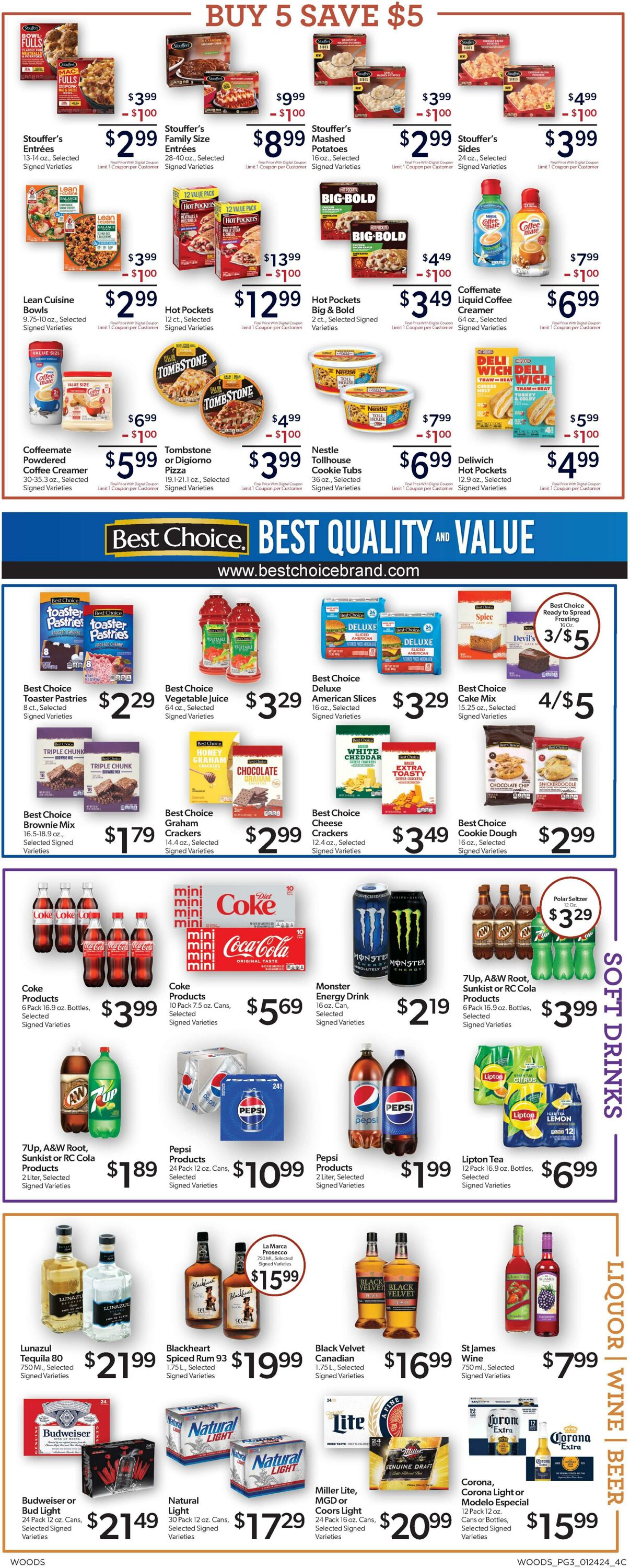 Weekly ad Woods Supermarket 01/24/2024 - 01/30/2024