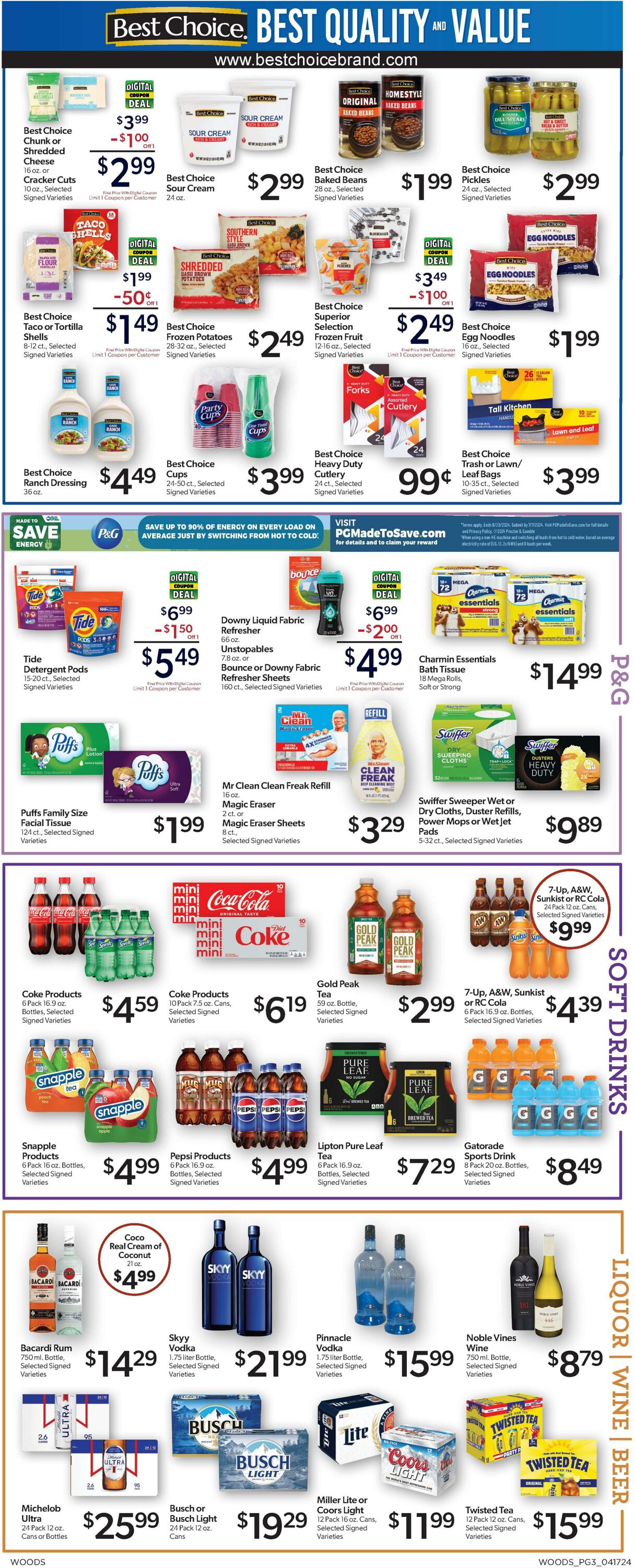 Weekly ad Woods Supermarket 04/17/2024 - 04/23/2024