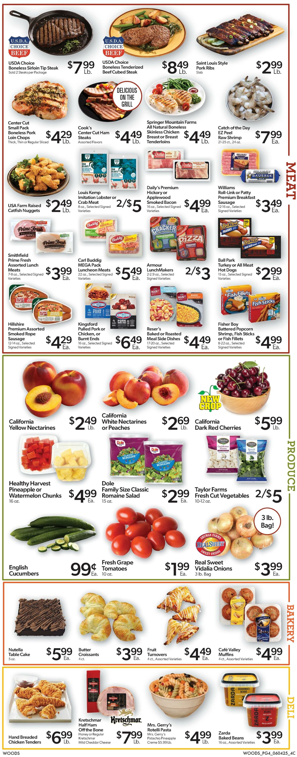 Weekly ad Woods Supermarket 06/04/2025 - 06/10/2025