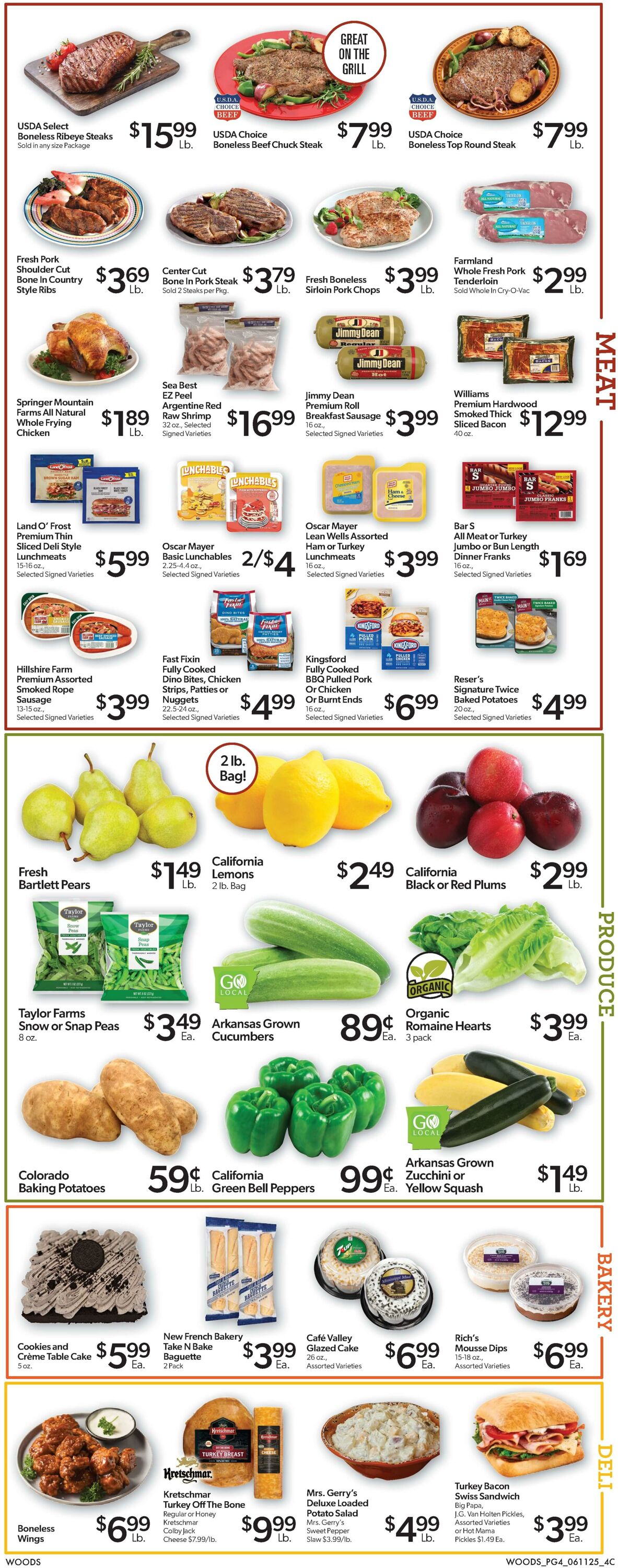 Weekly ad Woods Supermarket 06/11/2025 - 06/17/2025