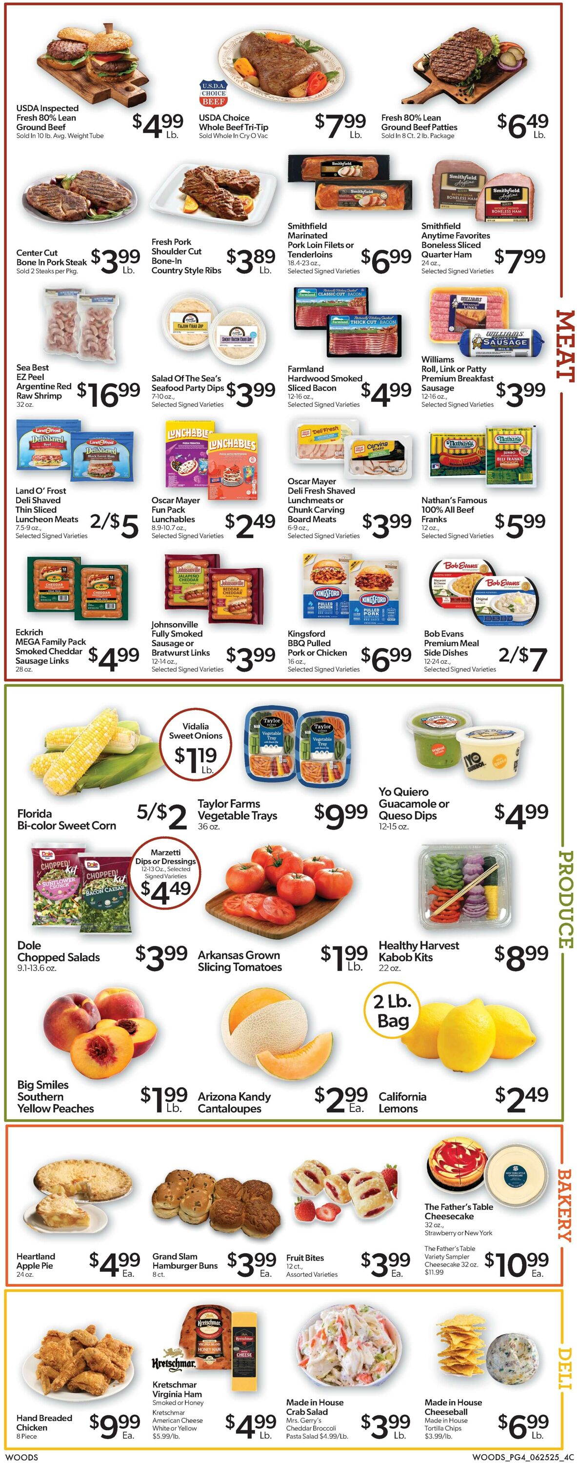 Weekly ad Woods Supermarket 06/25/2025 - 07/08/2025