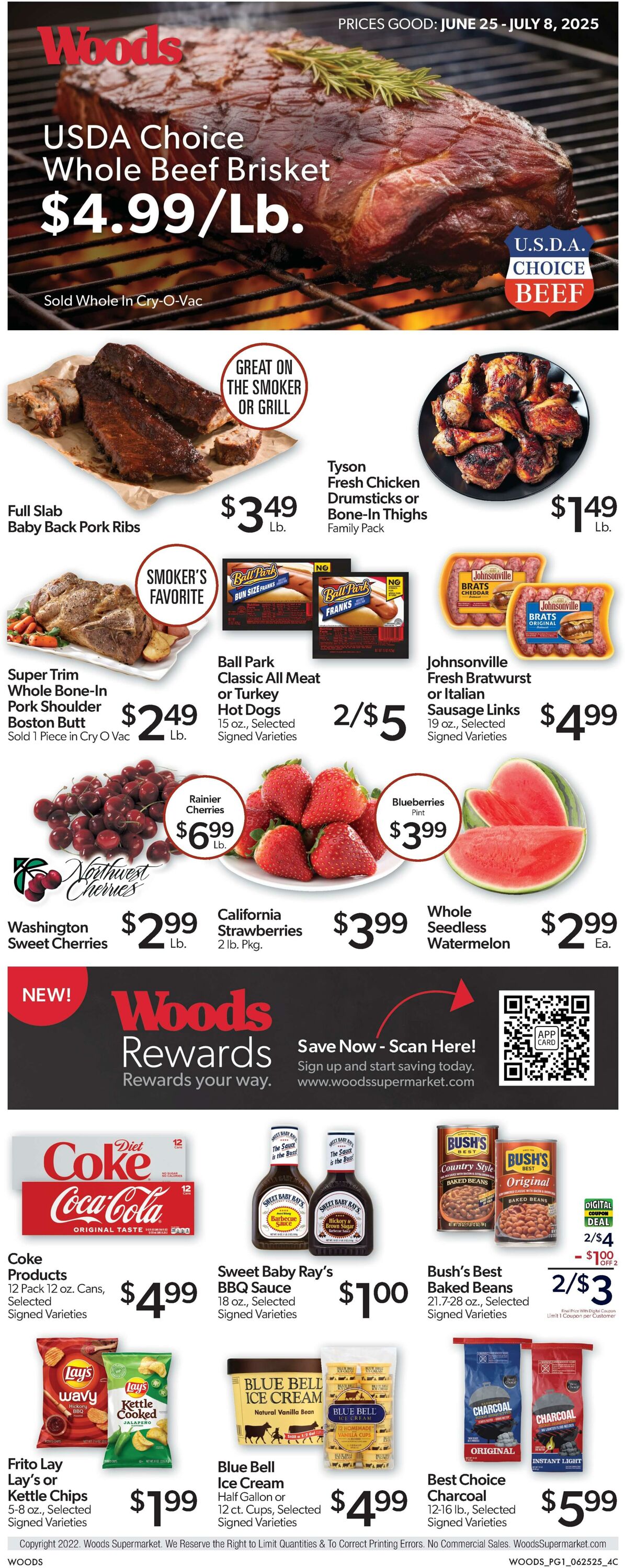 Weekly ad Woods Supermarket 06/25/2025 - 07/08/2025
