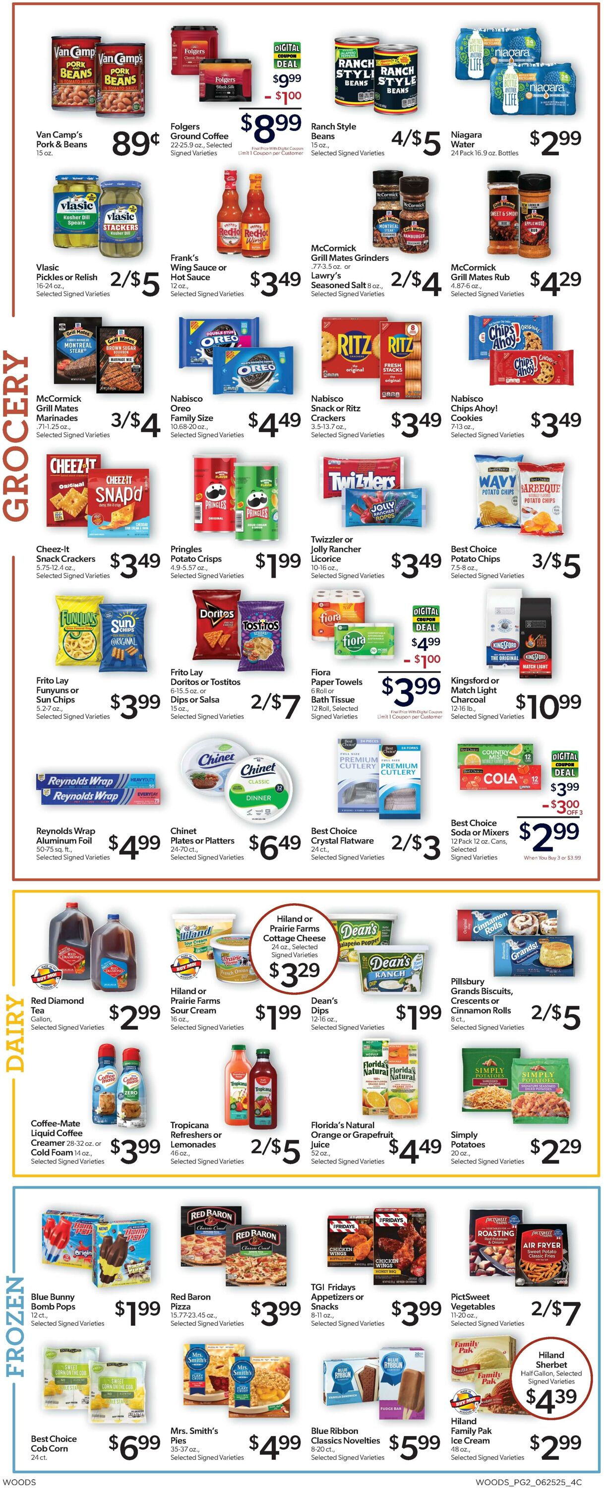 Weekly ad Woods Supermarket 06/25/2025 - 07/08/2025