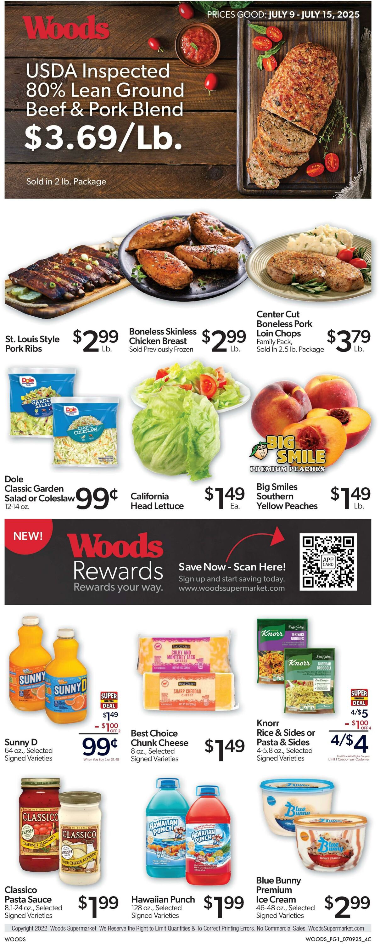 Weekly ad Woods Supermarket 07/09/2025 - 07/15/2025