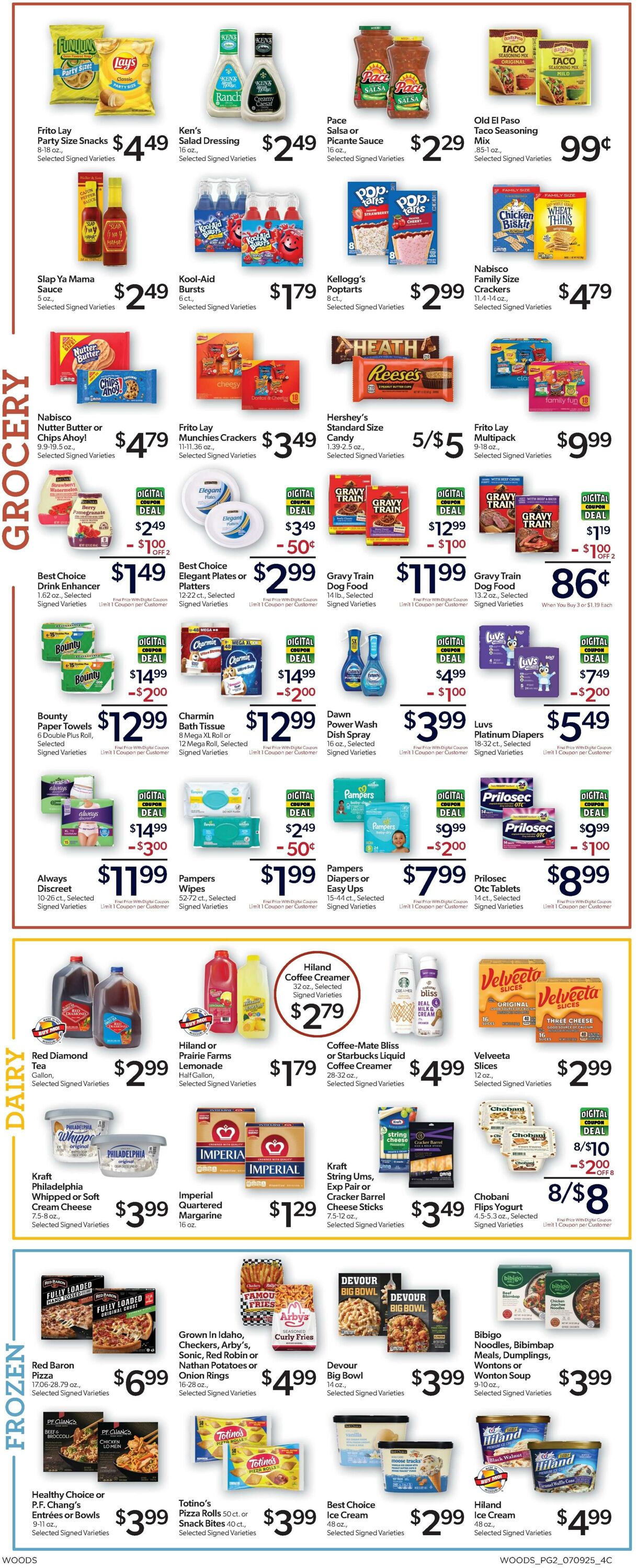 Weekly ad Woods Supermarket 07/09/2025 - 07/15/2025
