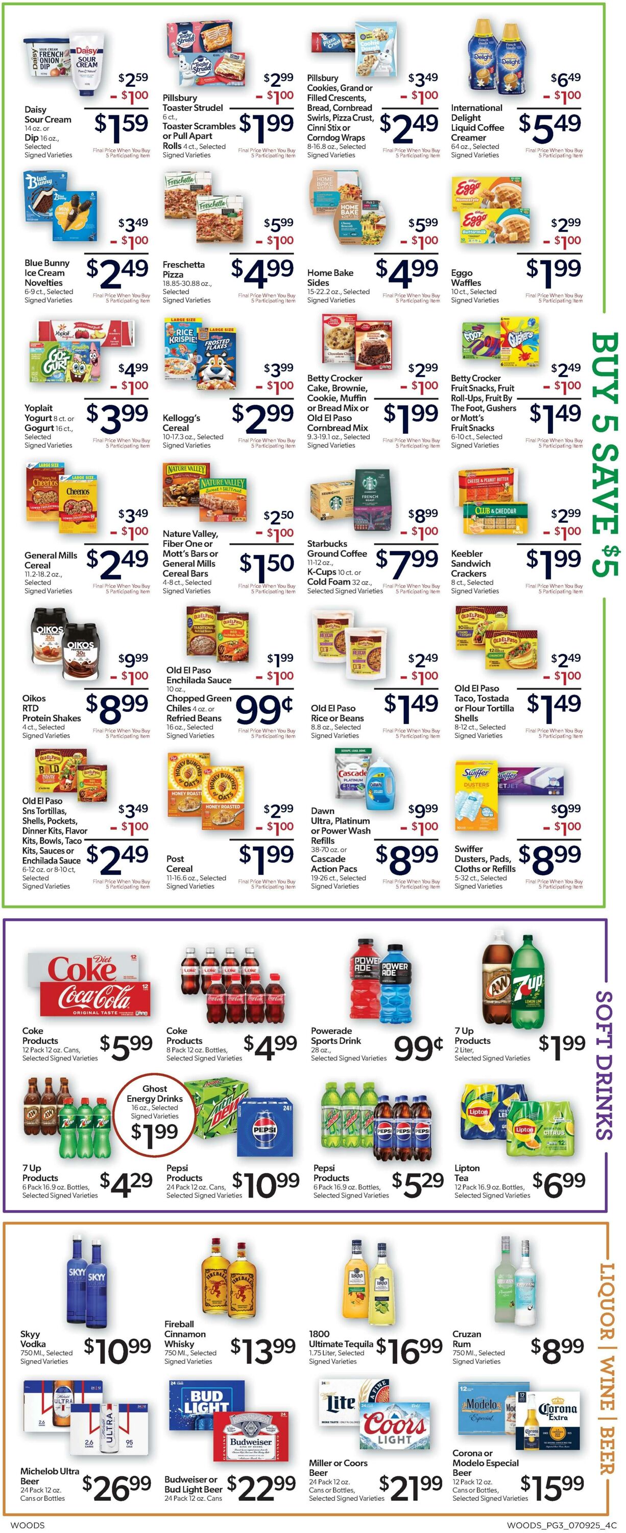 Weekly ad Woods Supermarket 07/09/2025 - 07/15/2025