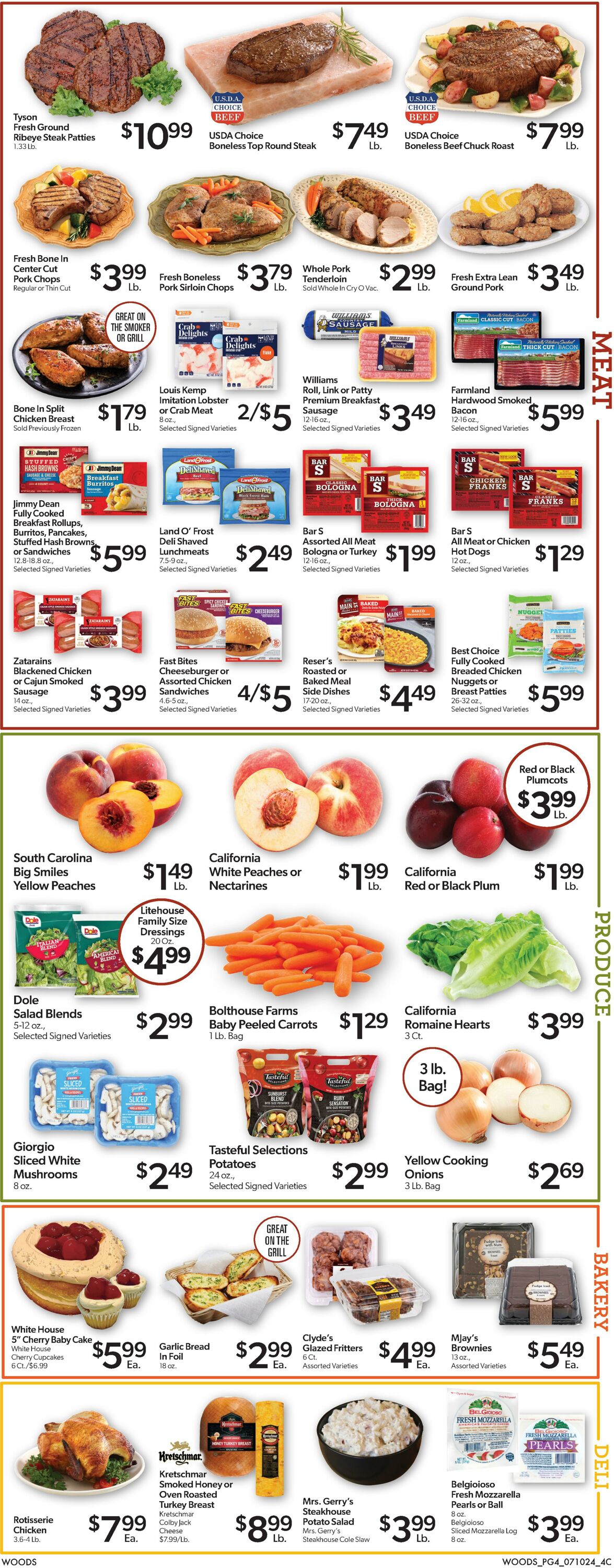 Weekly ad Woods Supermarket 07/10/2024 - 07/16/2024