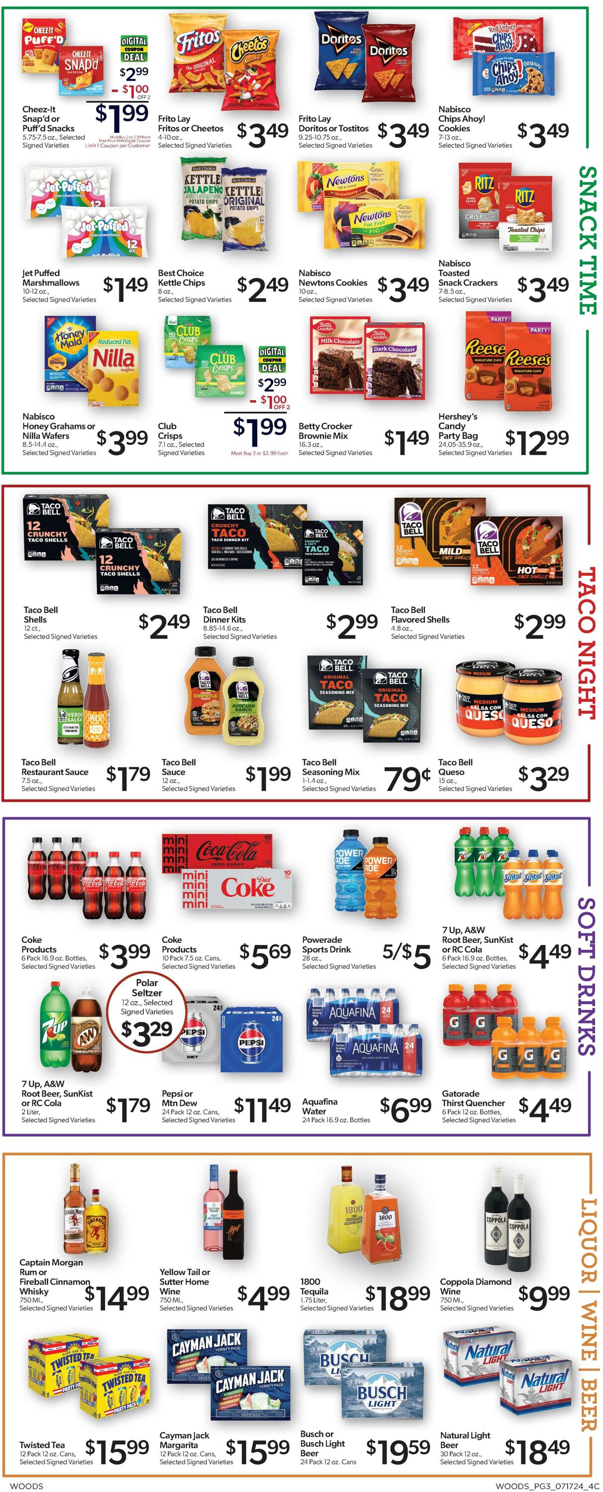 Weekly ad Woods Supermarket 07/17/2024 - 07/23/2024