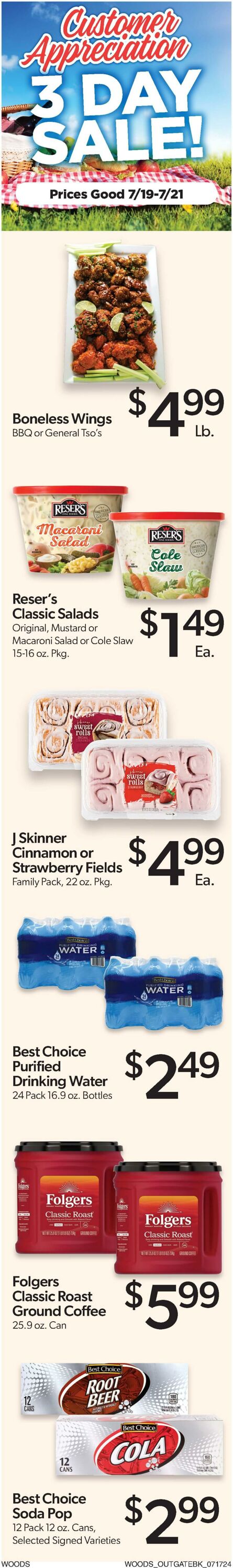 Weekly ad Woods Supermarket 07/17/2024 - 07/23/2024