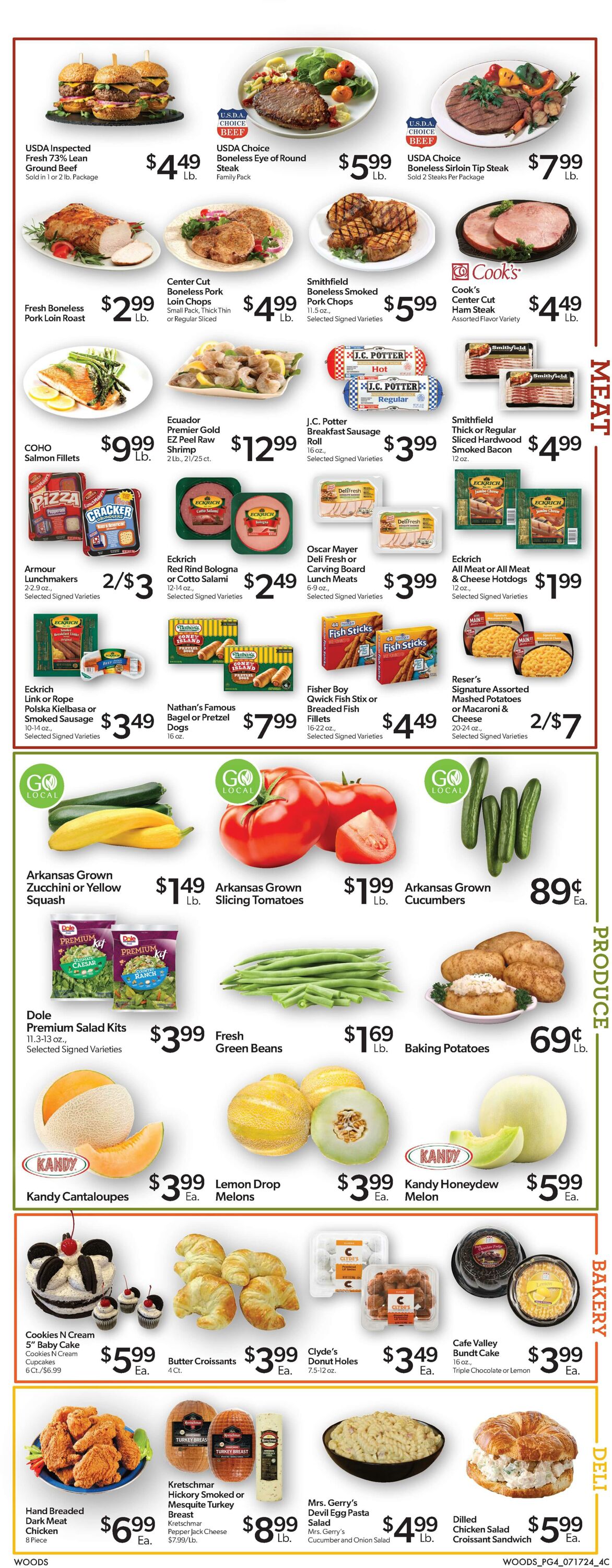 Weekly ad Woods Supermarket 07/17/2024 - 07/23/2024