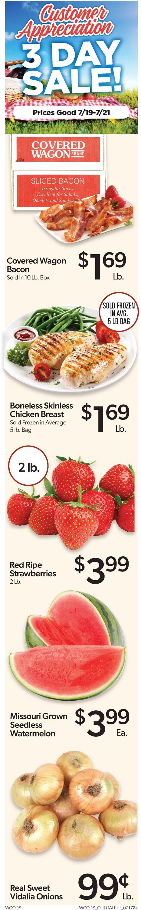 Weekly ad Woods Supermarket 07/17/2024 - 07/23/2024