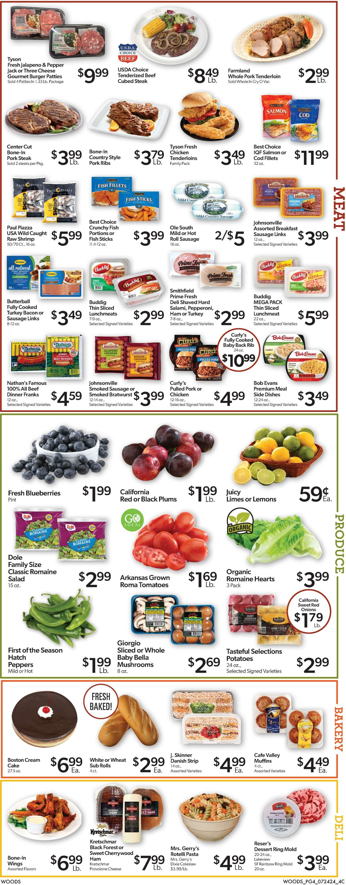 Weekly ad Woods Supermarket 07/24/2024 - 07/30/2024