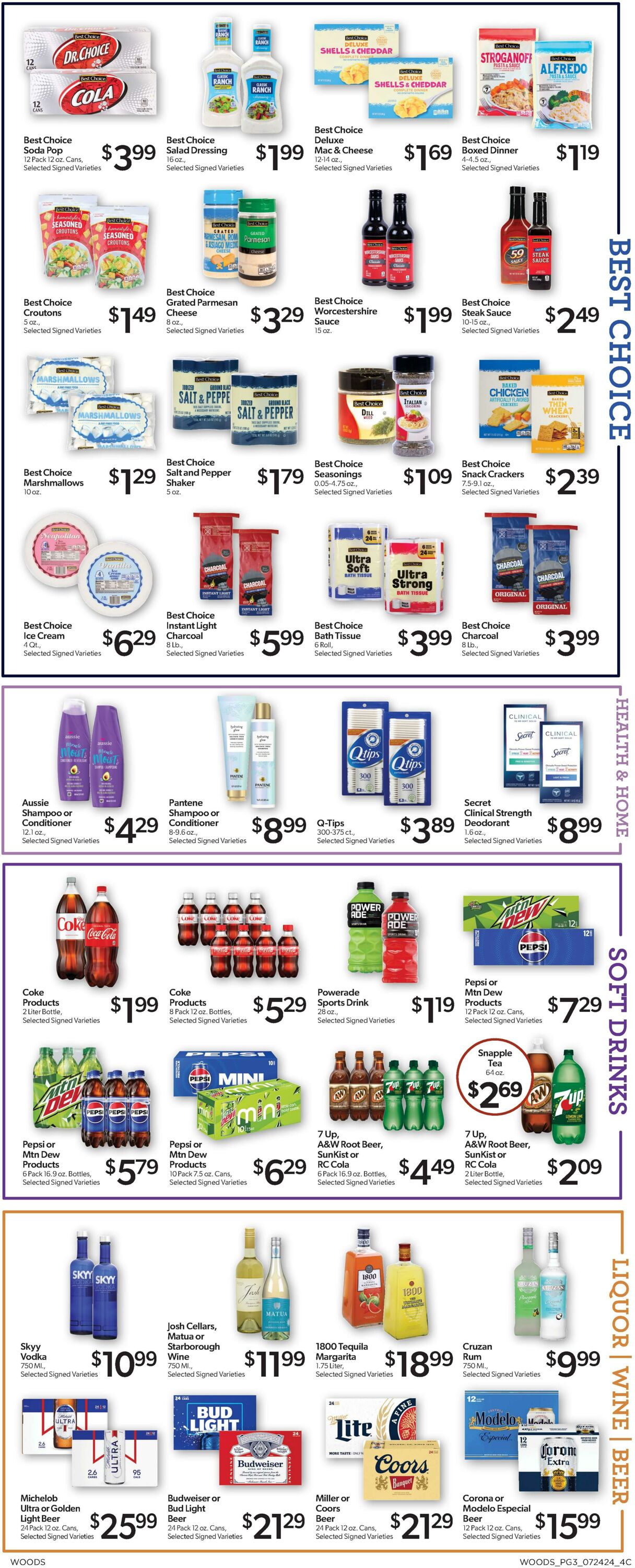 Weekly ad Woods Supermarket 07/24/2024 - 07/30/2024