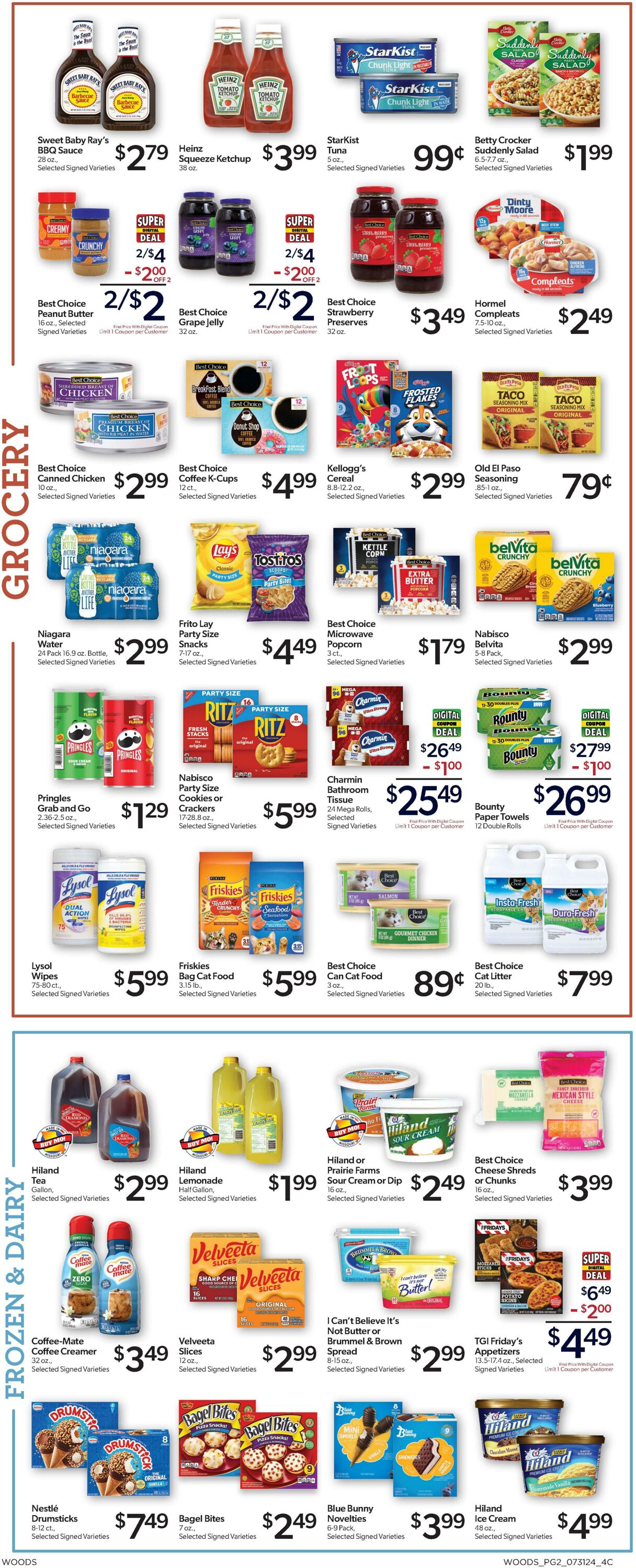 Weekly ad Woods Supermarket 07/31/2024 - 08/06/2024