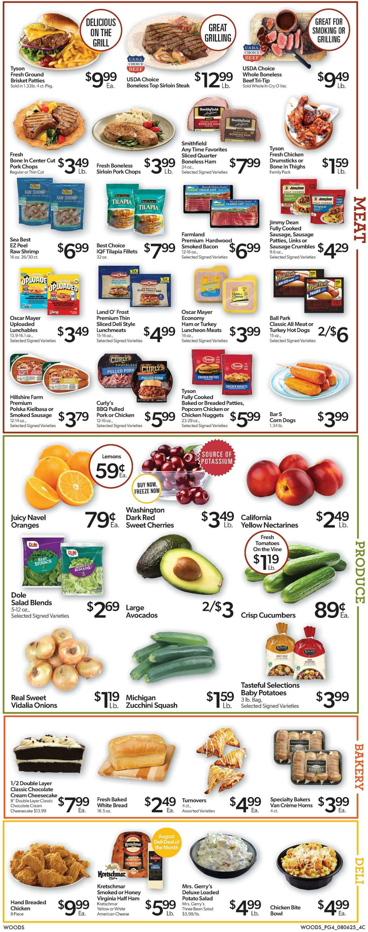 Weekly ad Woods Supermarket 08/06/2025 - 08/12/2025