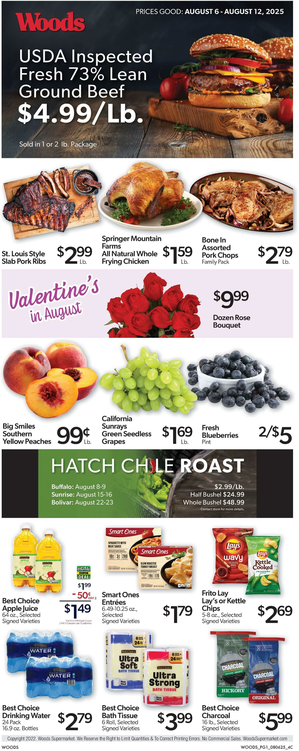 Weekly ad Woods Supermarket 08/06/2025 - 08/12/2025