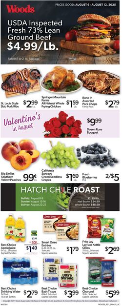 Weekly ad Woods Supermarket 08/06/2025 - 08/12/2025