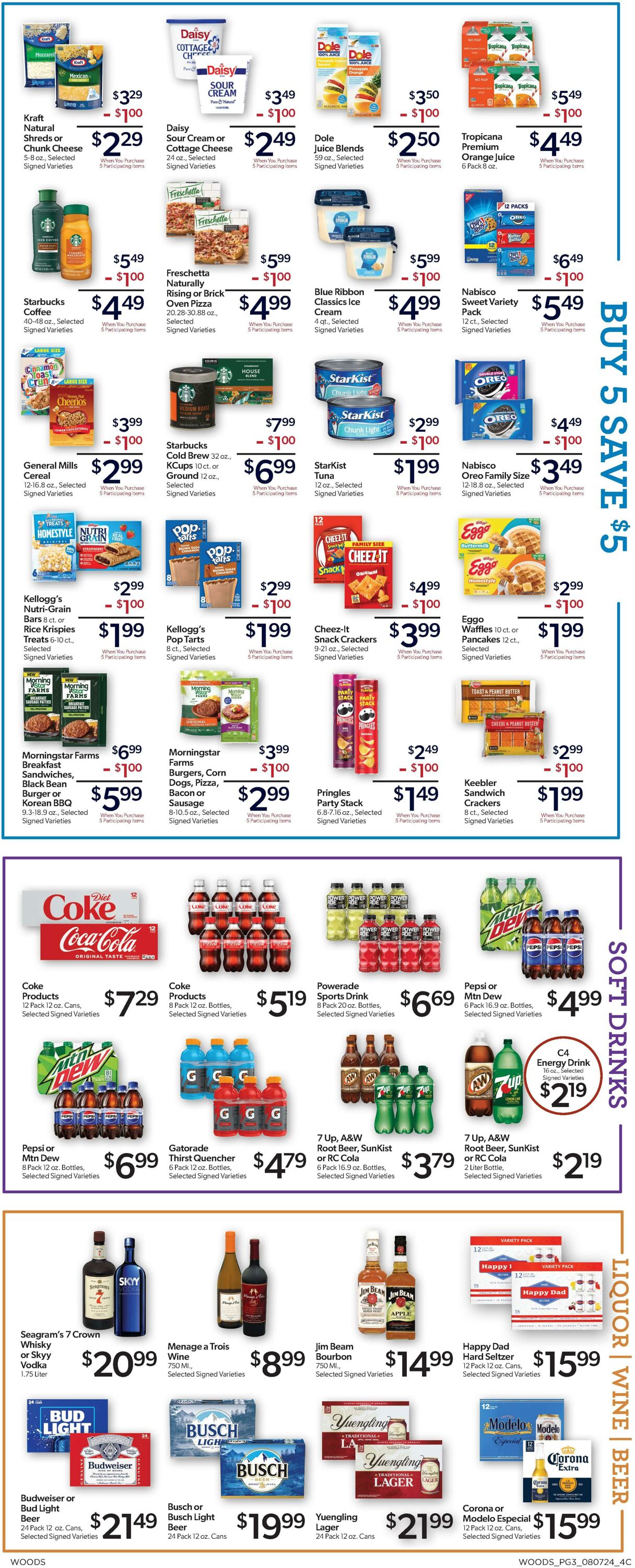 Weekly ad Woods Supermarket 08/07/2024 - 08/13/2024