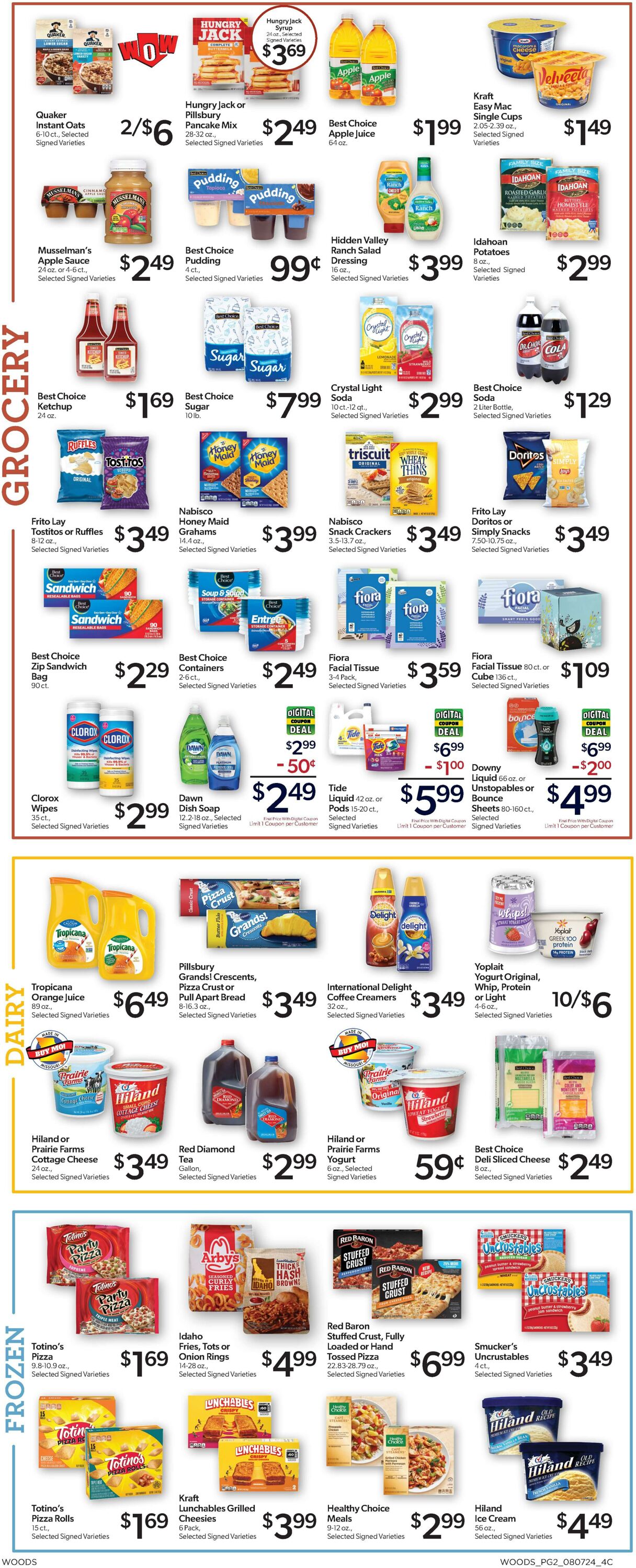 Weekly ad Woods Supermarket 08/07/2024 - 08/13/2024