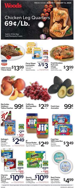 Weekly ad Woods Supermarket 08/21/2024 - 08/27/2024