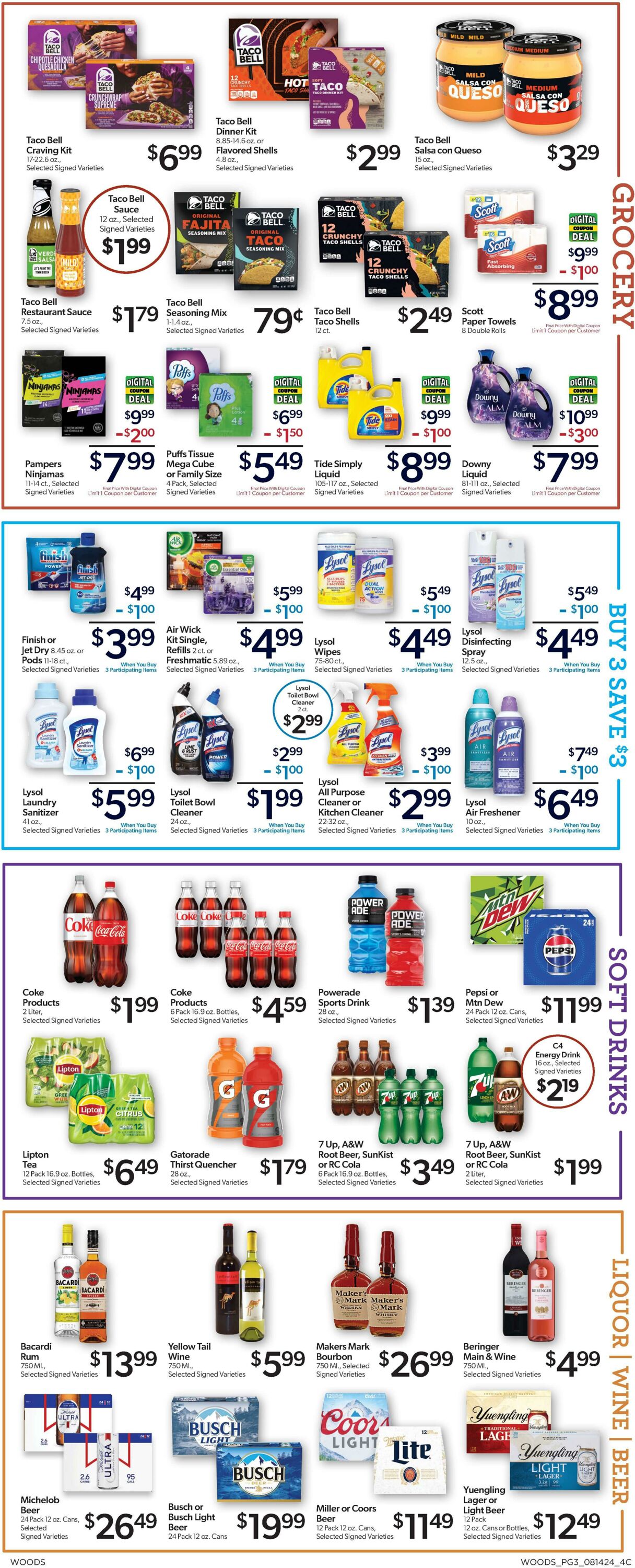 Weekly ad Woods Supermarket 08/14/2024 - 08/20/2024