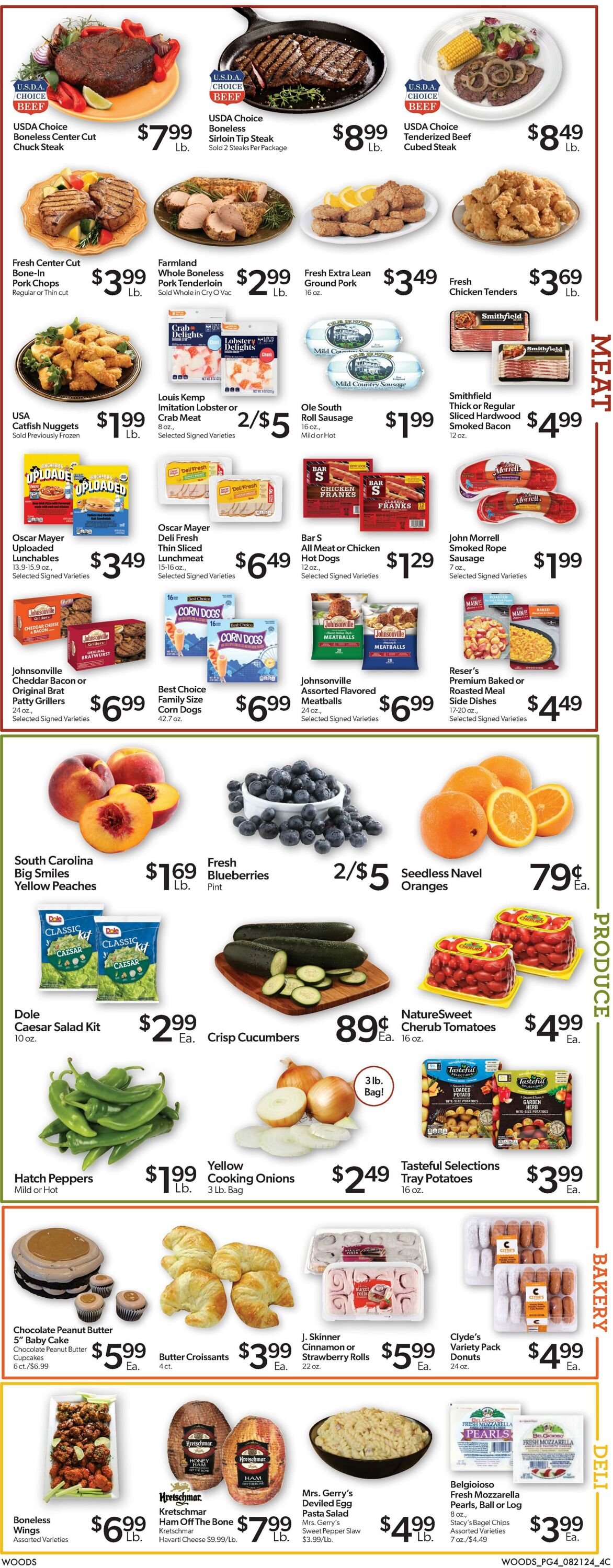 Weekly ad Woods Supermarket 08/21/2024 - 08/27/2024