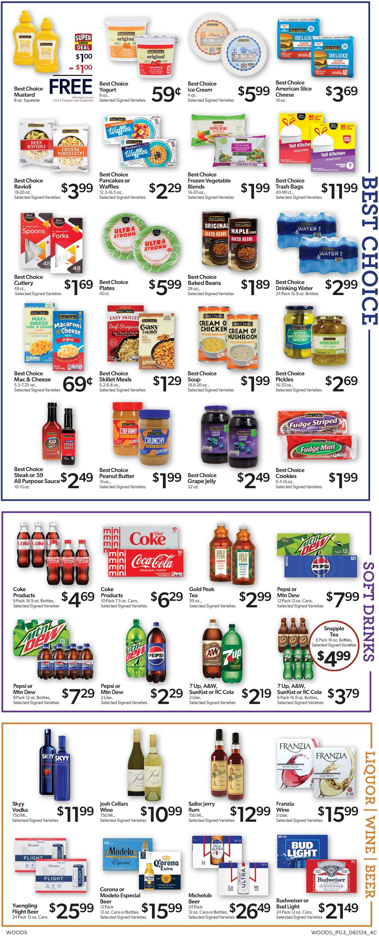 Weekly ad Woods Supermarket 08/21/2024 - 08/27/2024