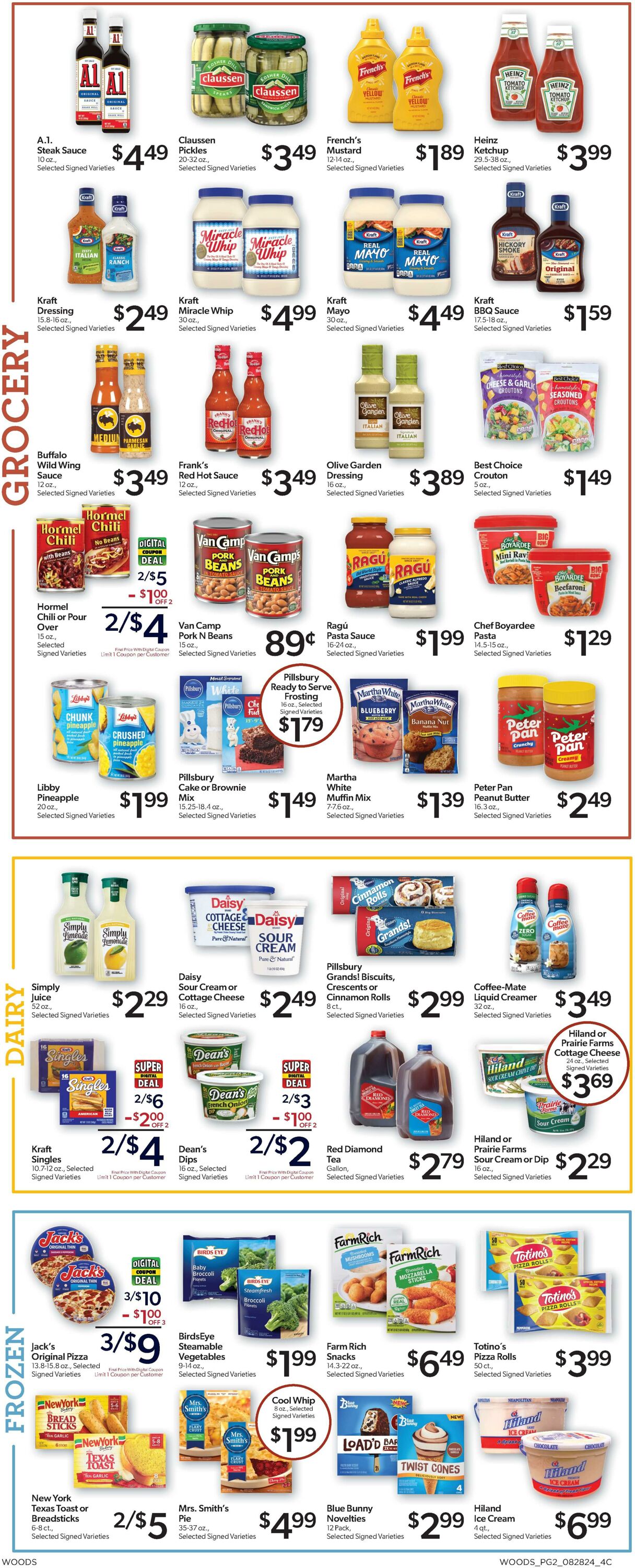 Weekly ad Woods Supermarket 08/28/2024 - 09/03/2024