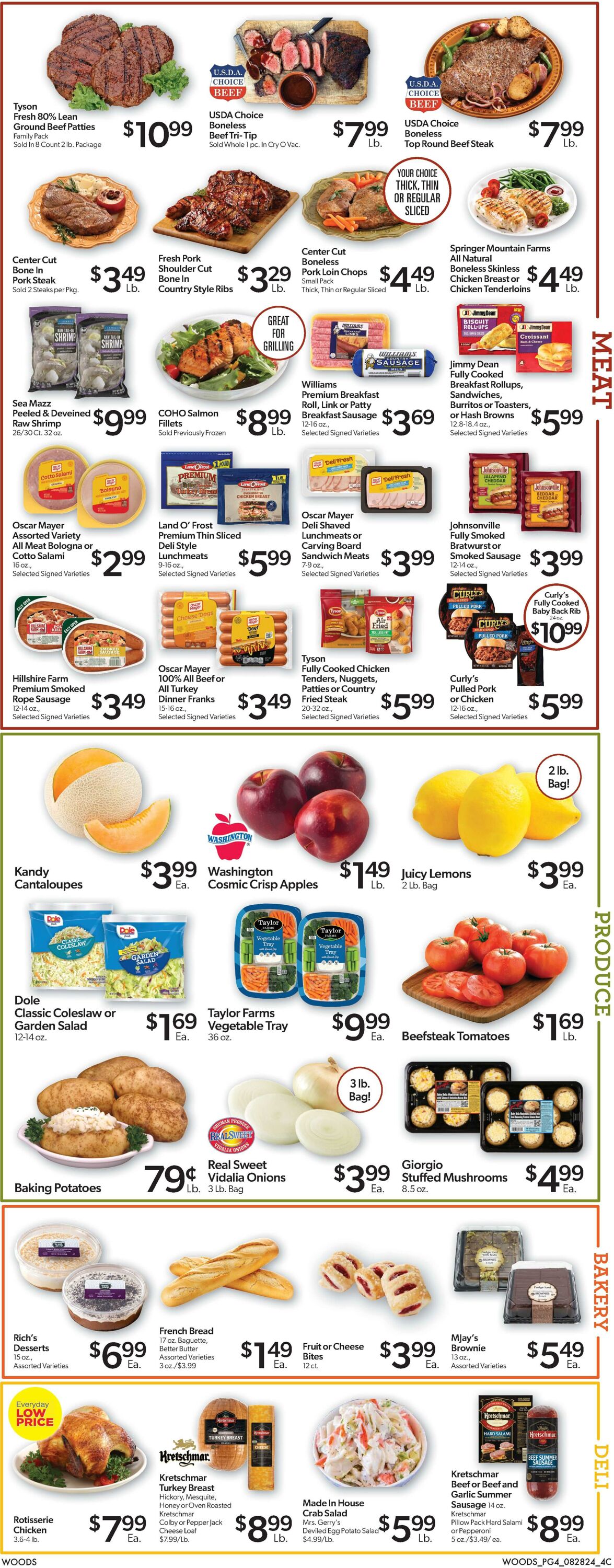 Weekly ad Woods Supermarket 08/28/2024 - 09/03/2024