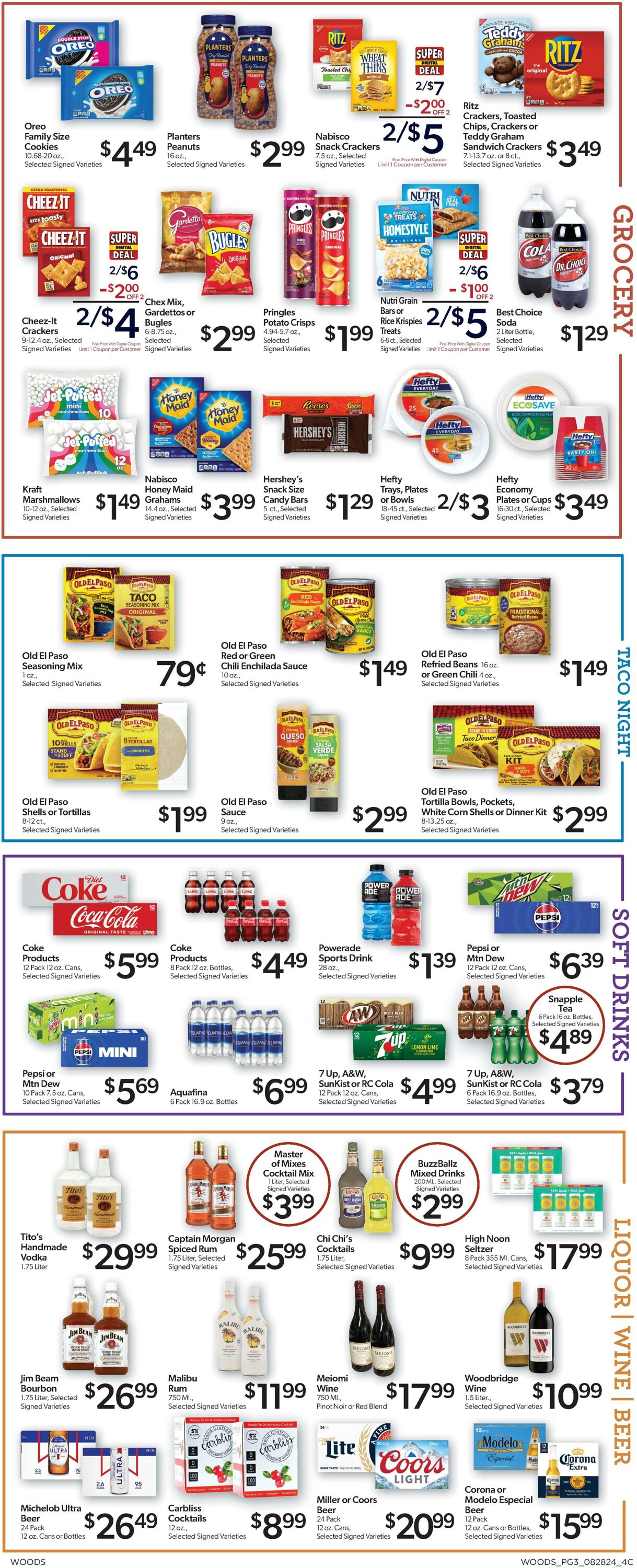 Weekly ad Woods Supermarket 08/28/2024 - 09/03/2024