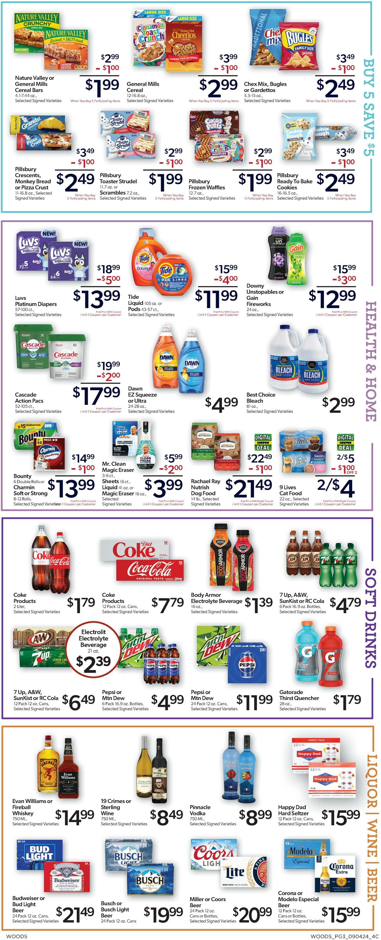 Weekly ad Woods Supermarket 09/04/2024 - 09/10/2024