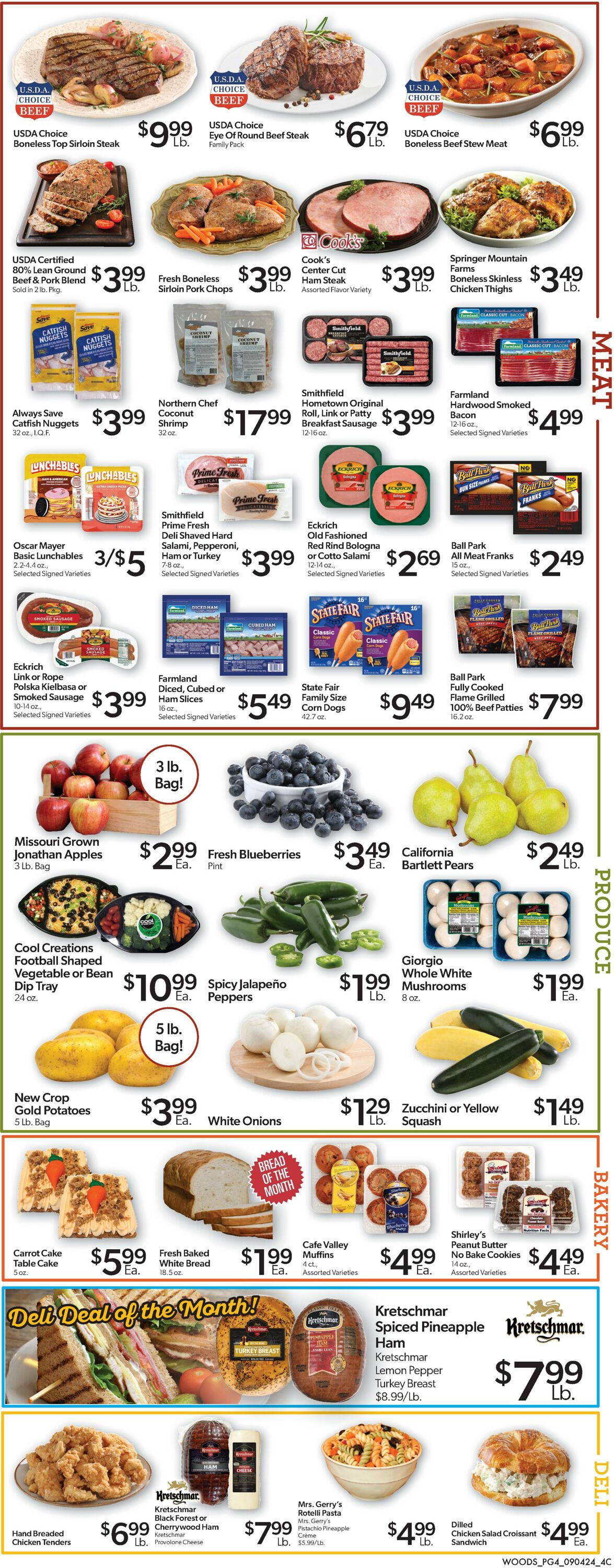 Weekly ad Woods Supermarket 09/04/2024 - 09/10/2024