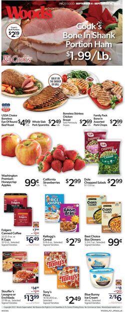 Weekly ad Woods Supermarket 10/09/2024 - 10/15/2024