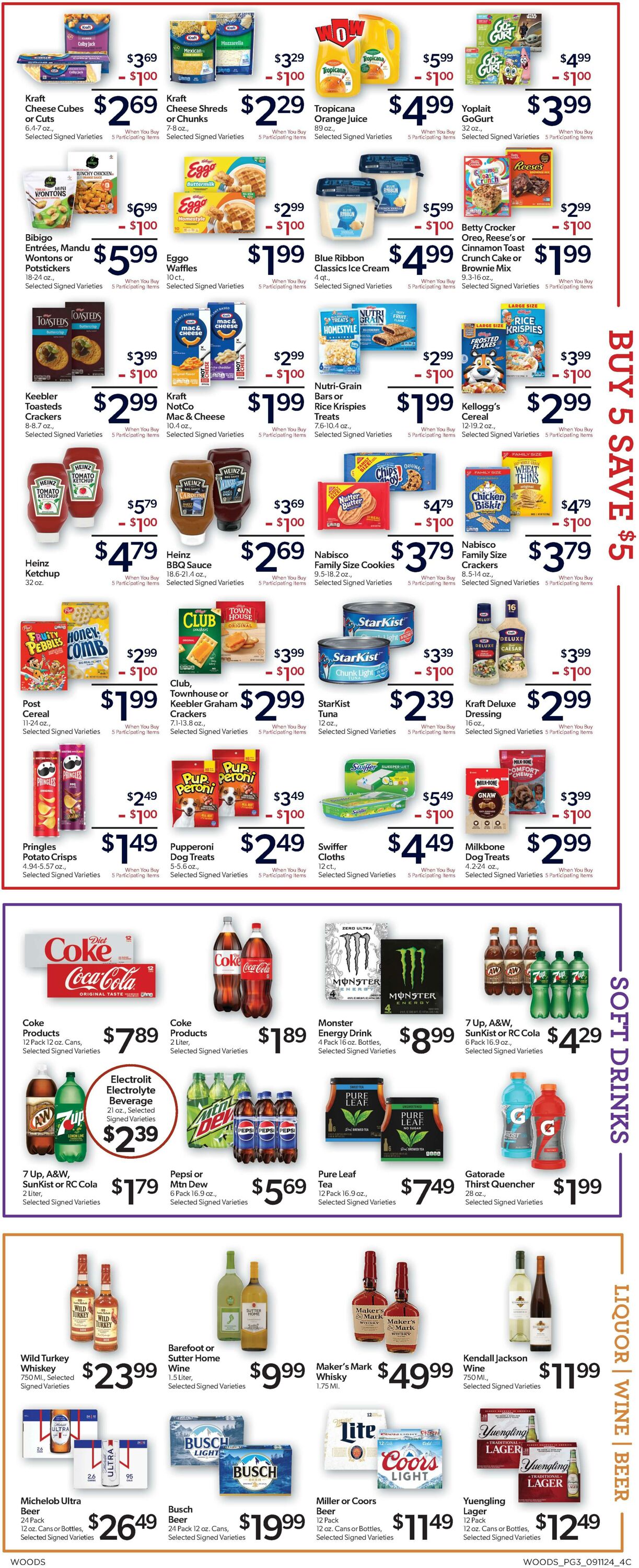 Weekly ad Woods Supermarket 09/11/2024 - 09/17/2024