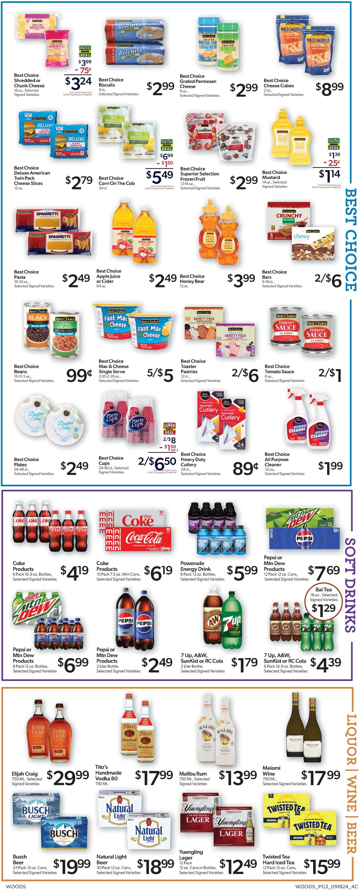 Weekly ad Woods Supermarket 09/18/2024 - 09/24/2024