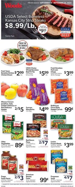 Weekly ad Woods Supermarket 09/18/2024 - 09/24/2024