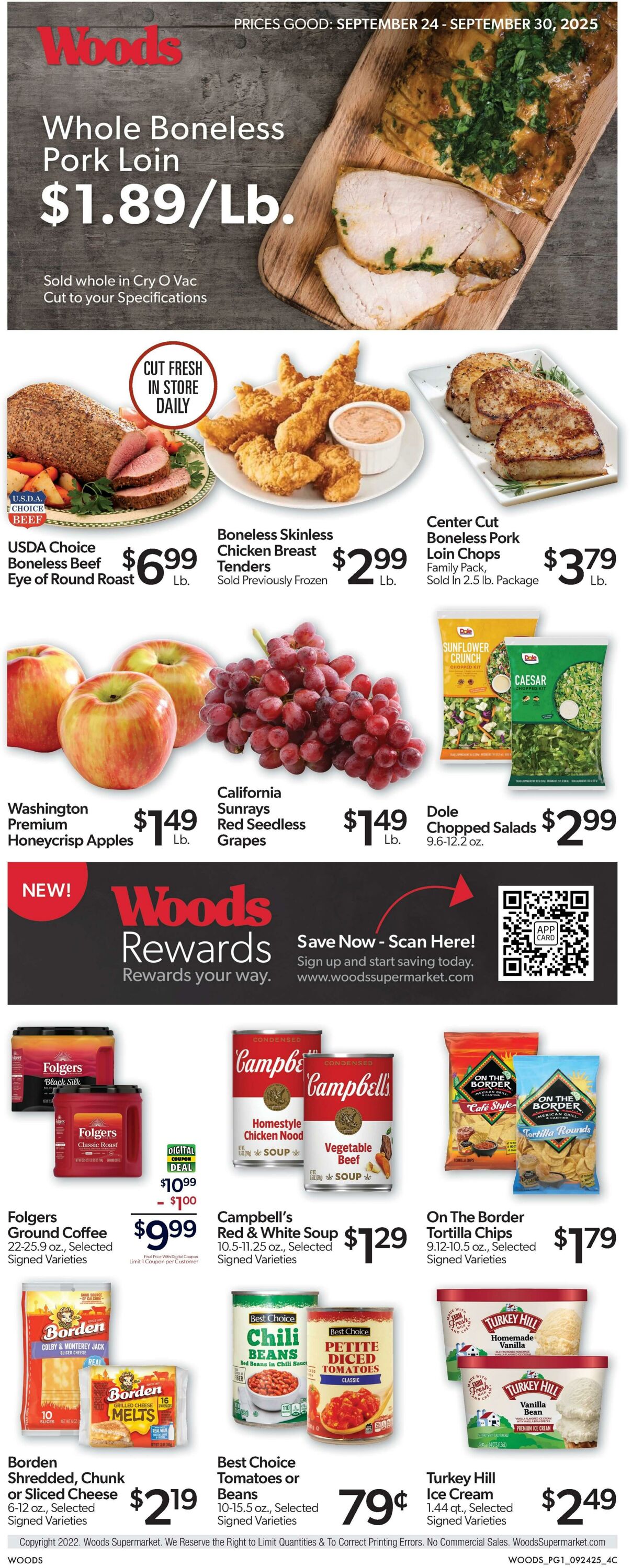 Weekly ad Woods Supermarket 09/24/2025 - 09/30/2025