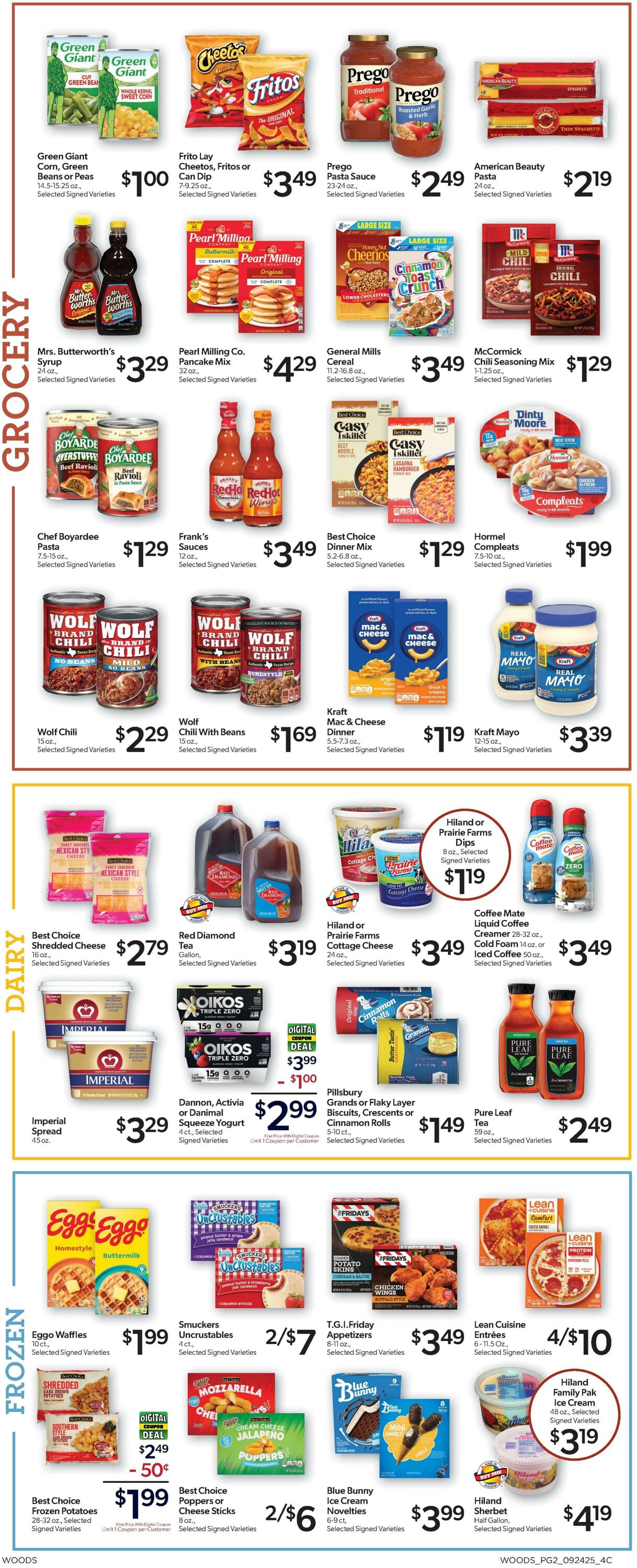 Weekly ad Woods Supermarket 09/24/2025 - 09/30/2025