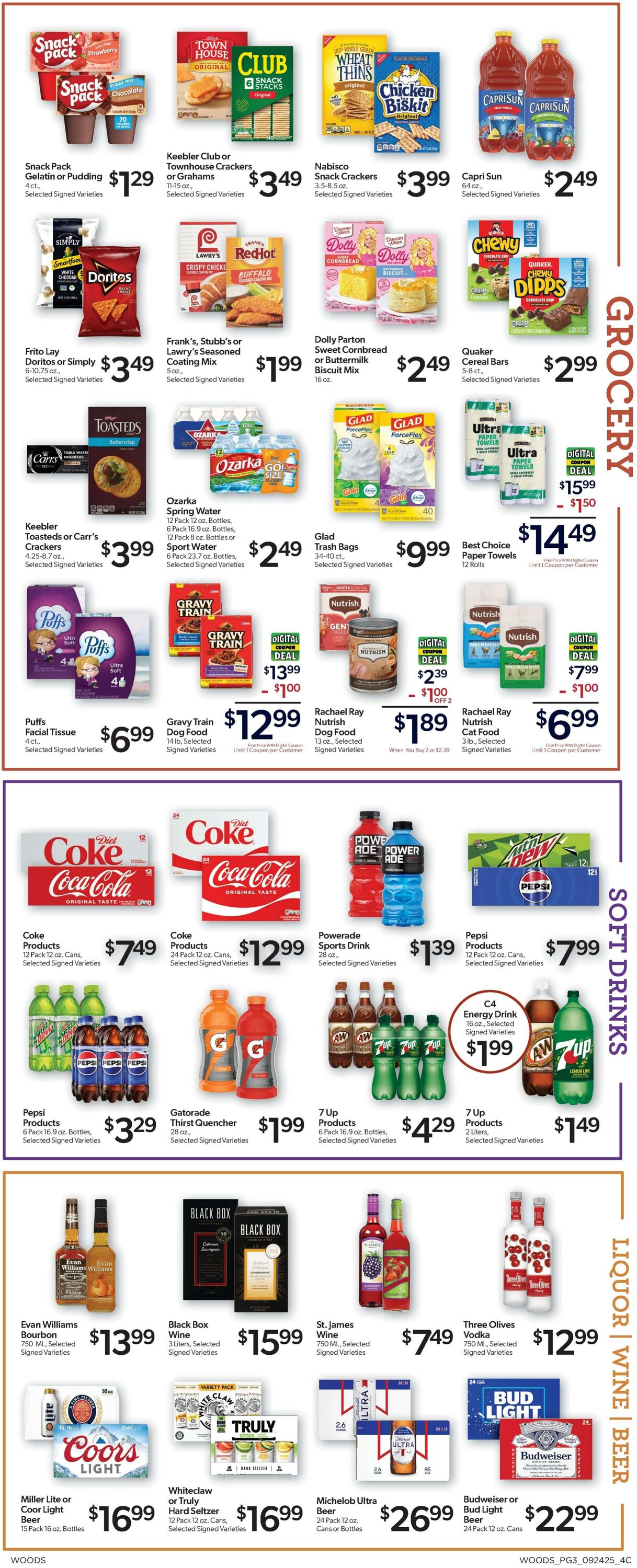 Weekly ad Woods Supermarket 09/24/2025 - 09/30/2025