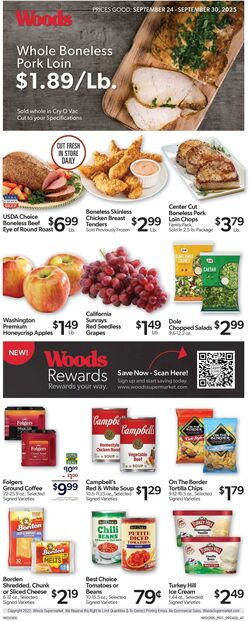 Weekly ad Woods Supermarket 12/03/2025 - 12/09/2025