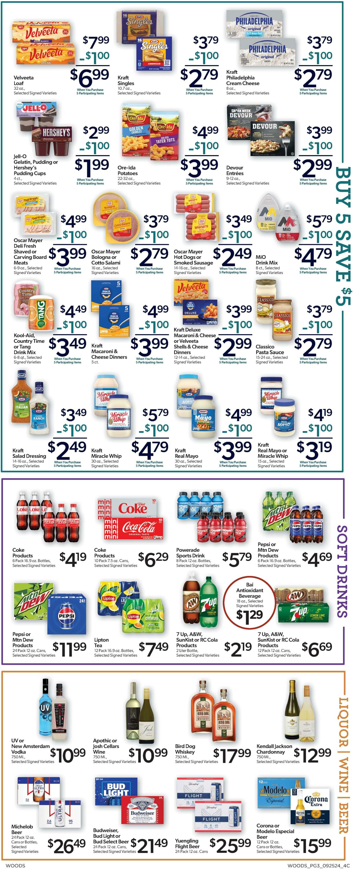 Weekly ad Woods Supermarket 09/25/2024 - 10/01/2024