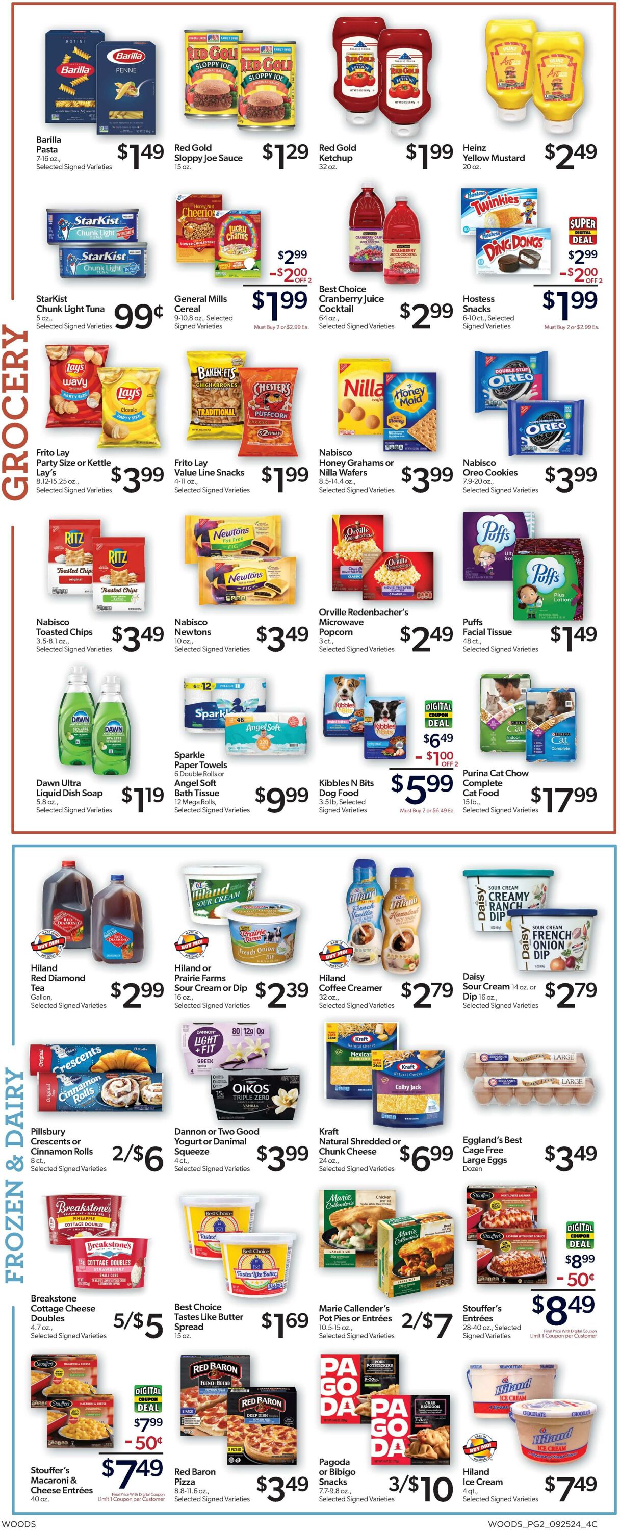 Weekly ad Woods Supermarket 09/25/2024 - 10/01/2024