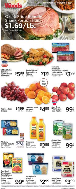 Weekly ad Woods Supermarket 09/25/2024 - 10/01/2024