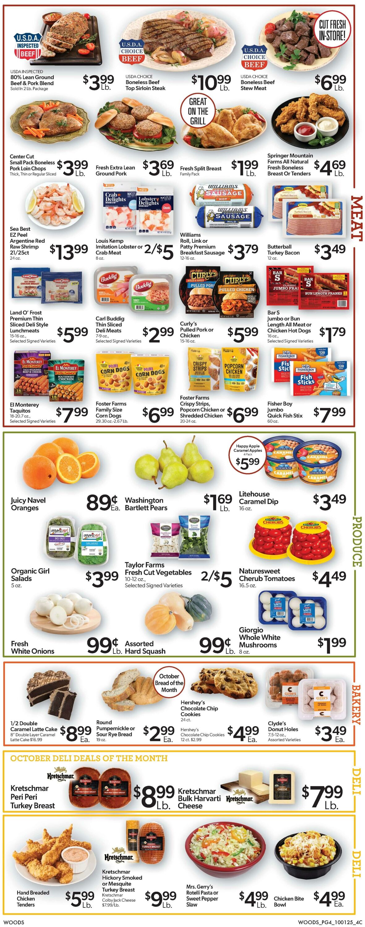 Weekly ad Woods Supermarket 10/01/2025 - 10/07/2025
