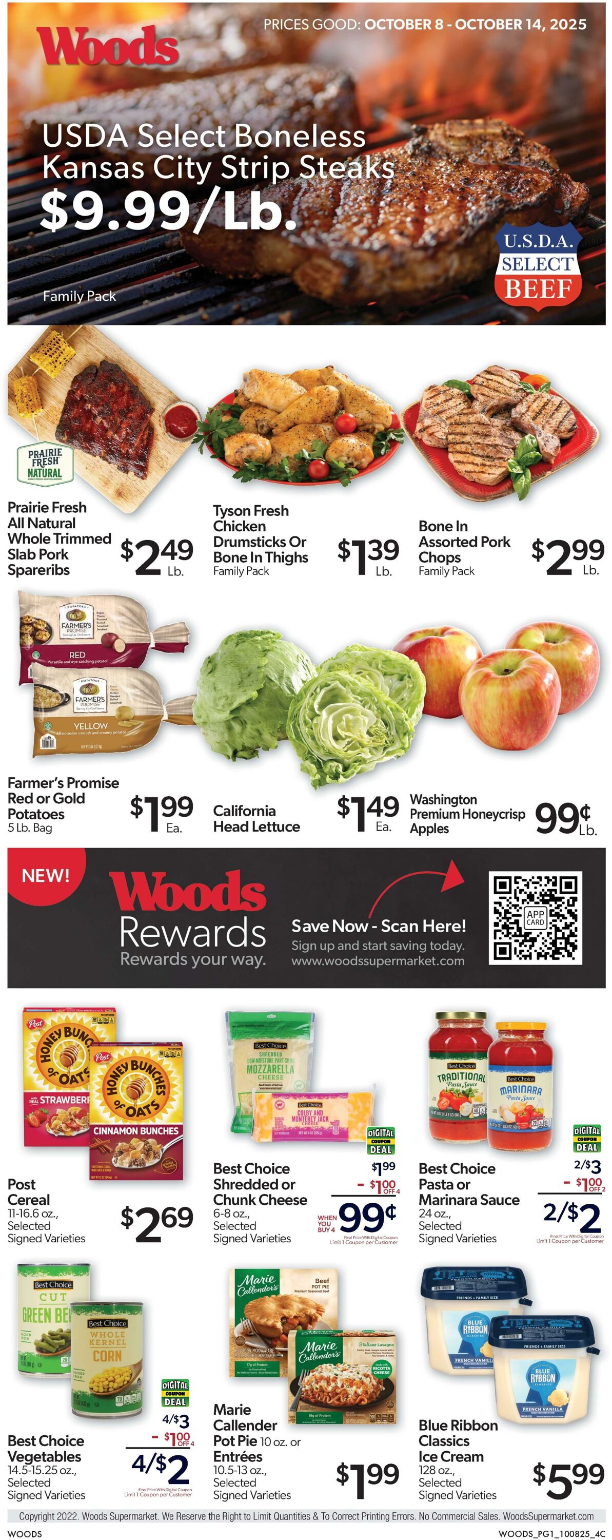 Weekly ad Woods Supermarket 10/08/2025 - 10/14/2025