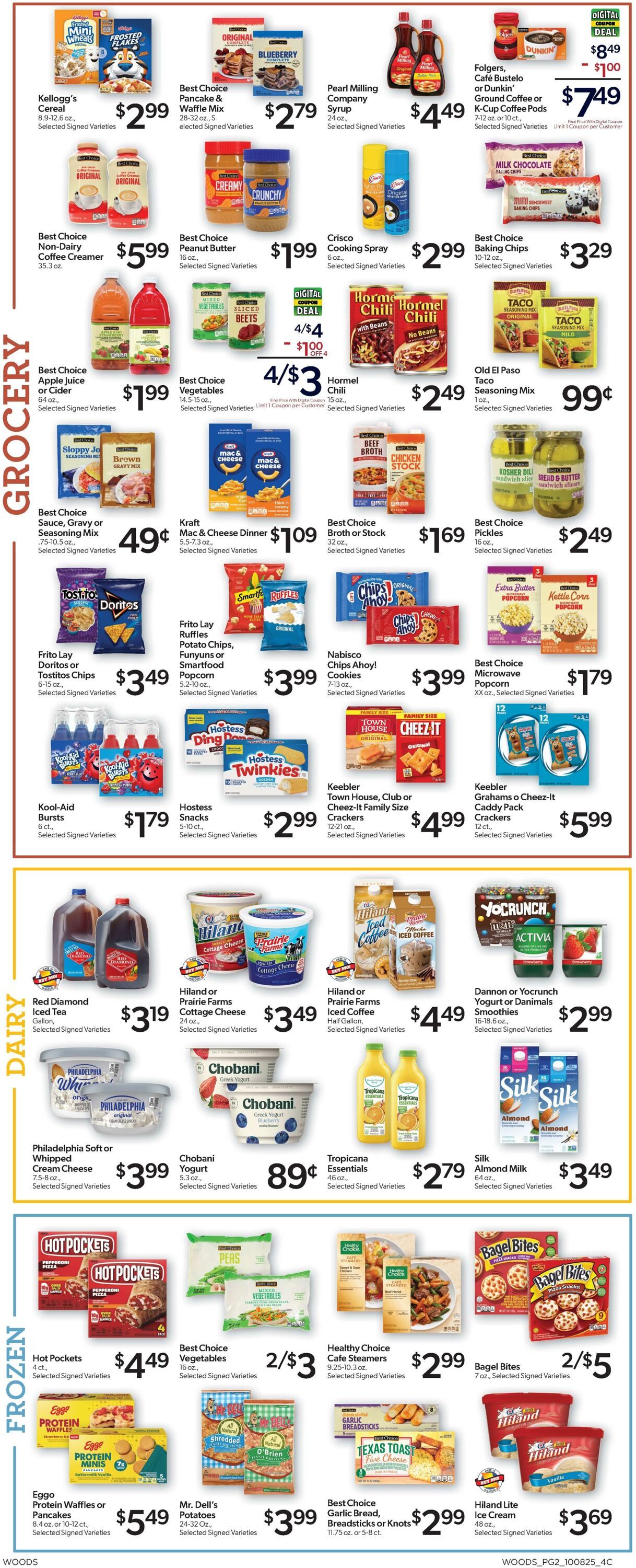 Weekly ad Woods Supermarket 10/08/2025 - 10/14/2025