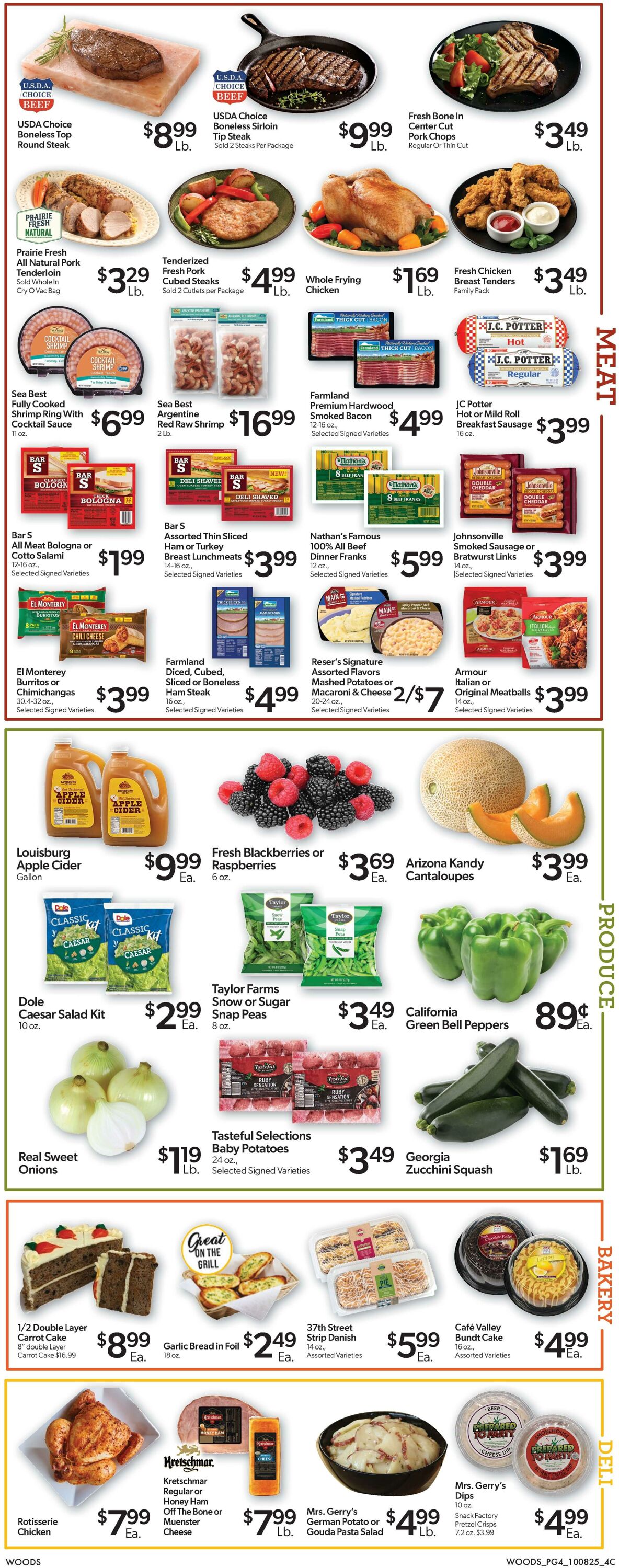 Weekly ad Woods Supermarket 10/08/2025 - 10/14/2025