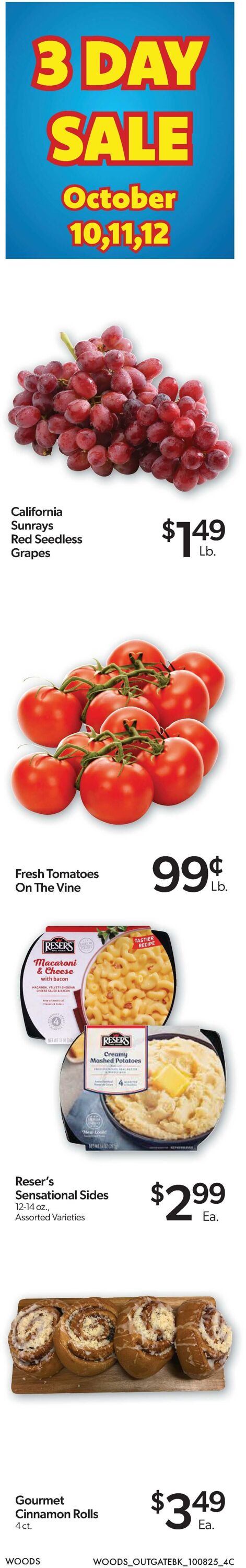 Weekly ad Woods Supermarket 10/08/2025 - 10/14/2025